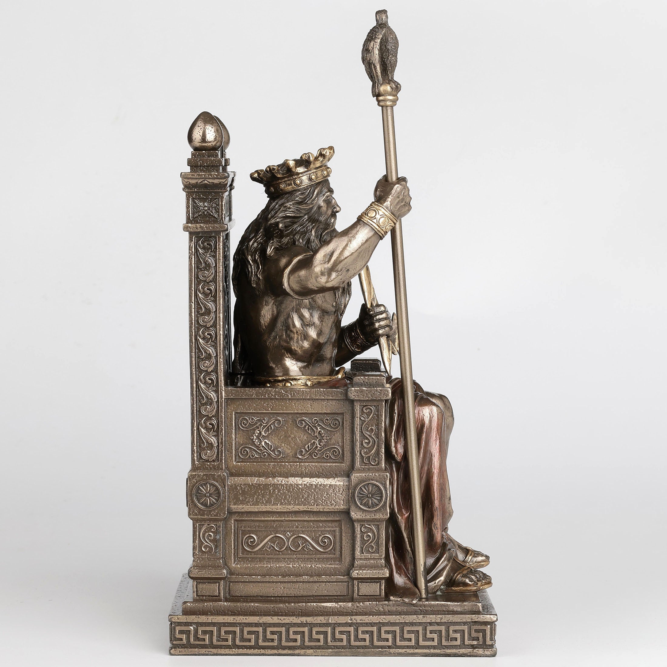 Zeus Holding Thunderbolt Sitting On Throne