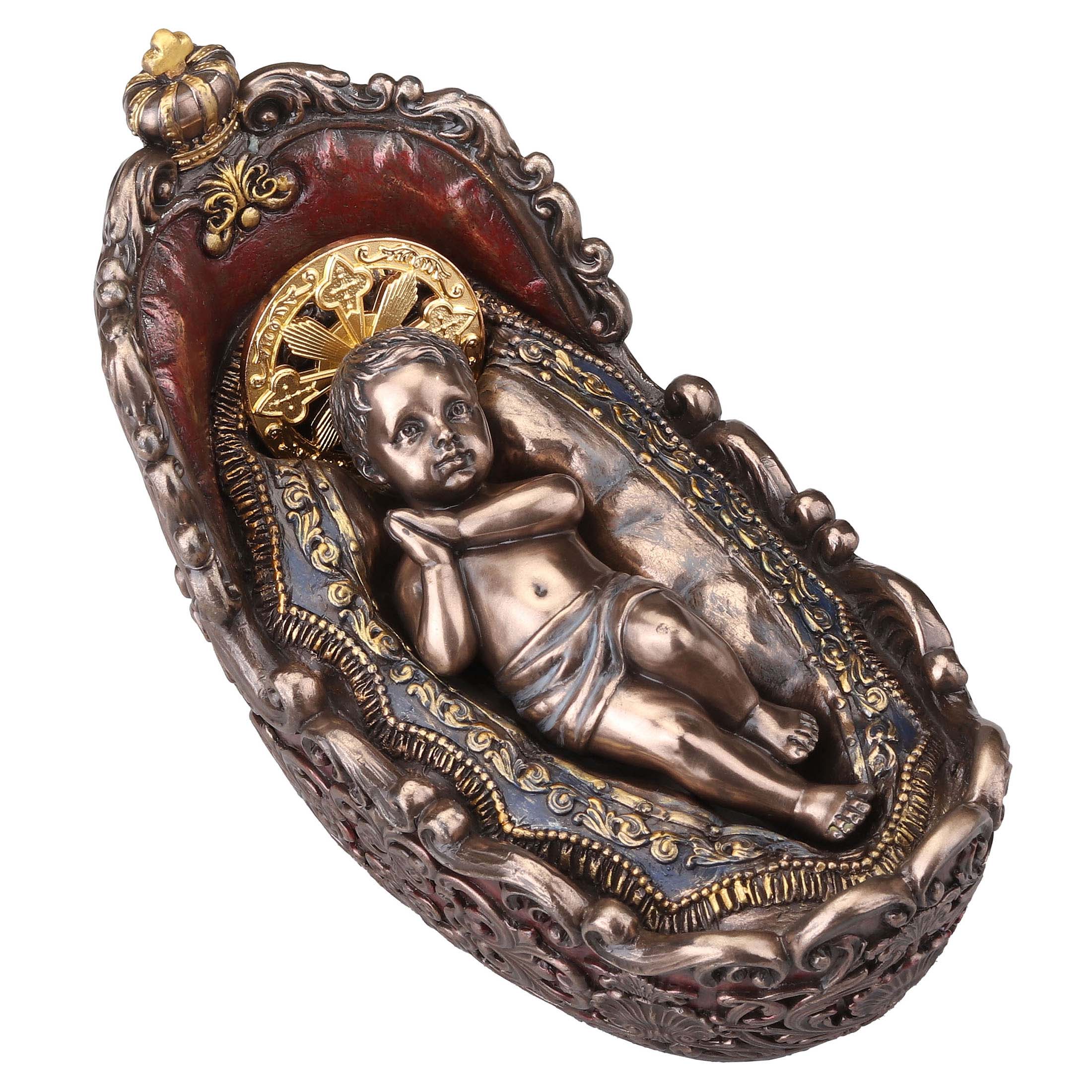 Infant Jesus Golden Halo And The Holy Manger