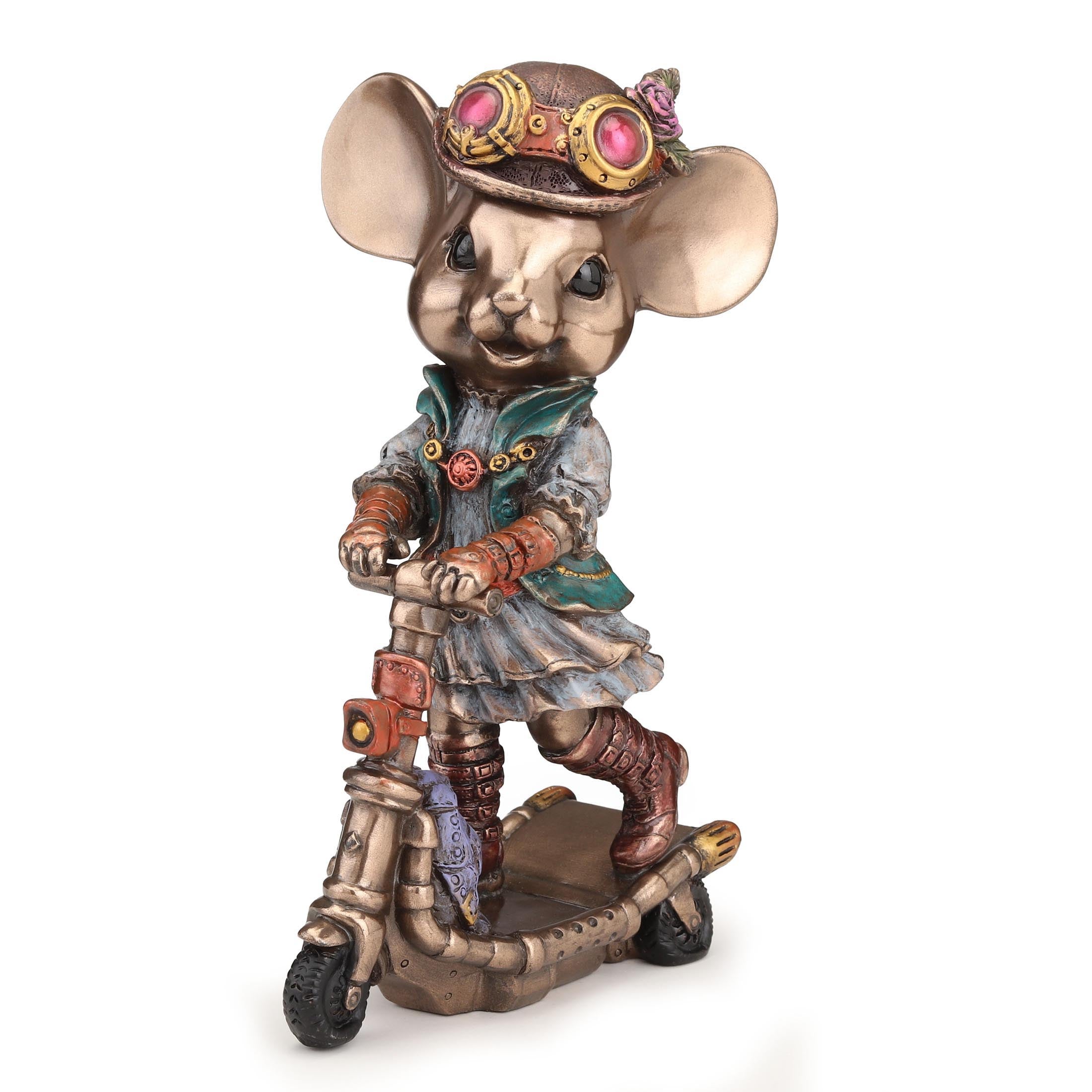 Steampunk Mice Riding On Scooter