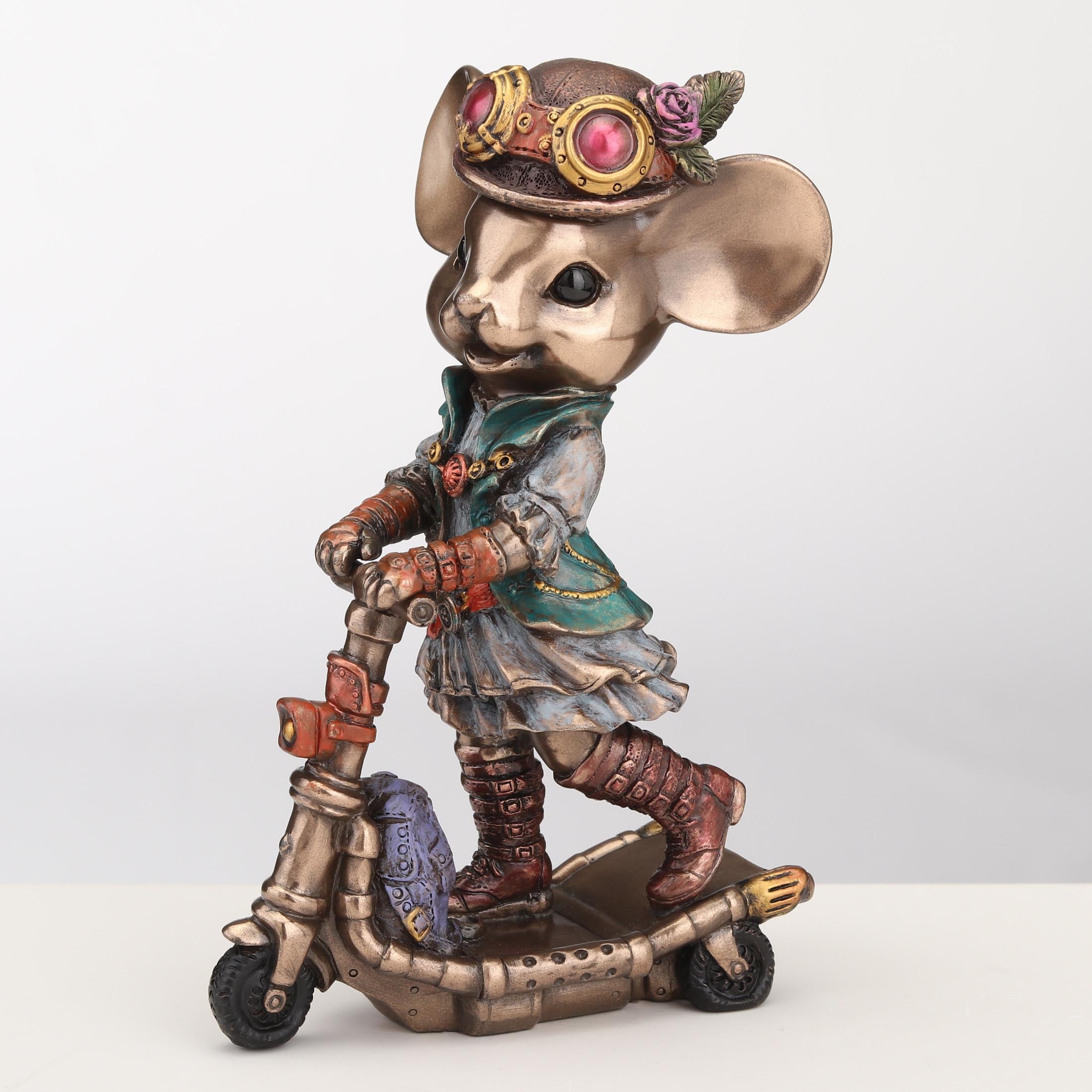 Steampunk Mice Riding On Scooter