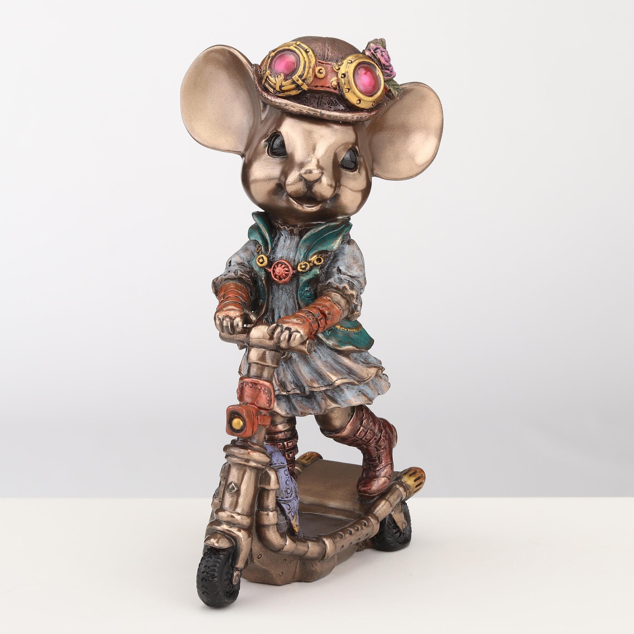 Steampunk Mice Riding On Scooter