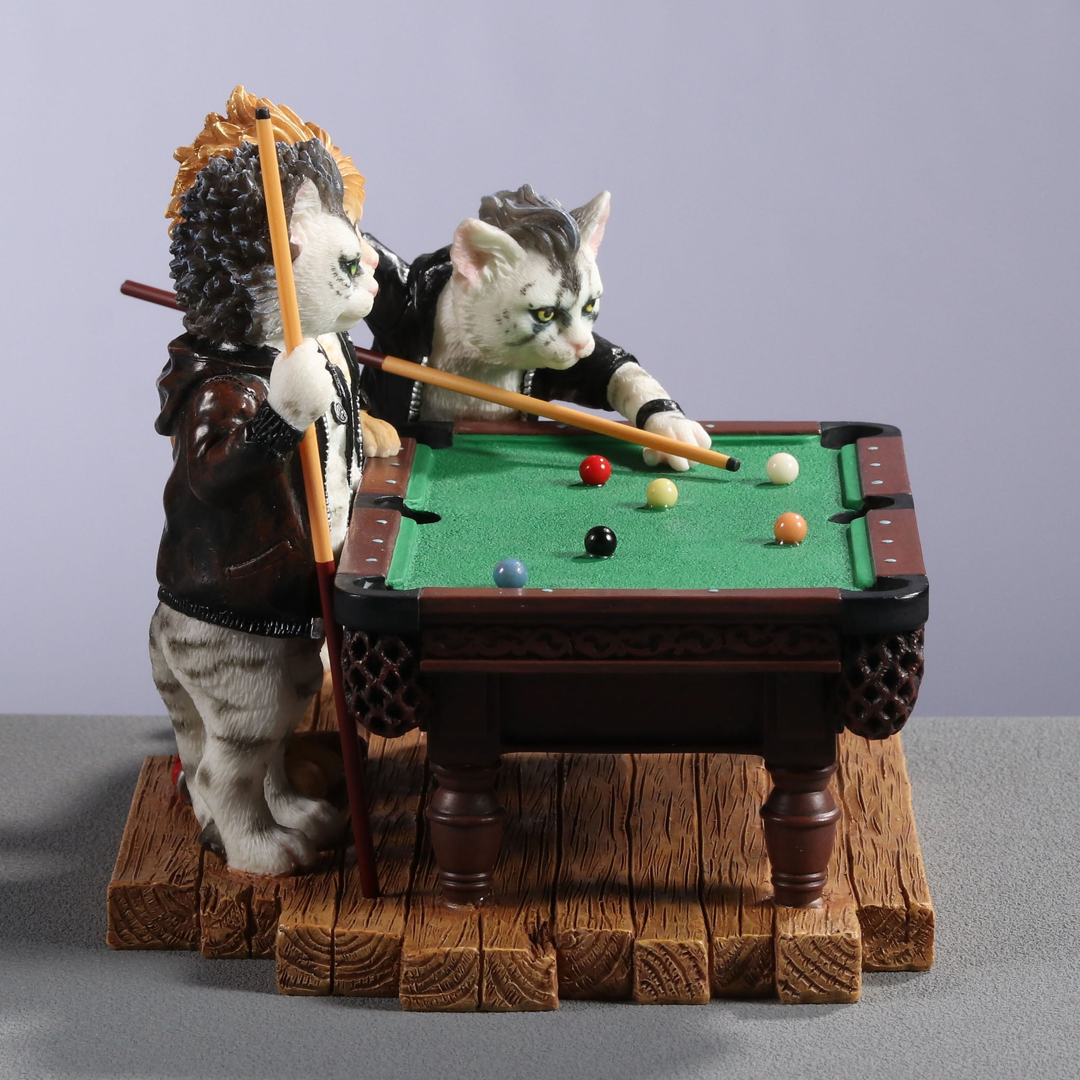 Edgy Cats Playing Pool