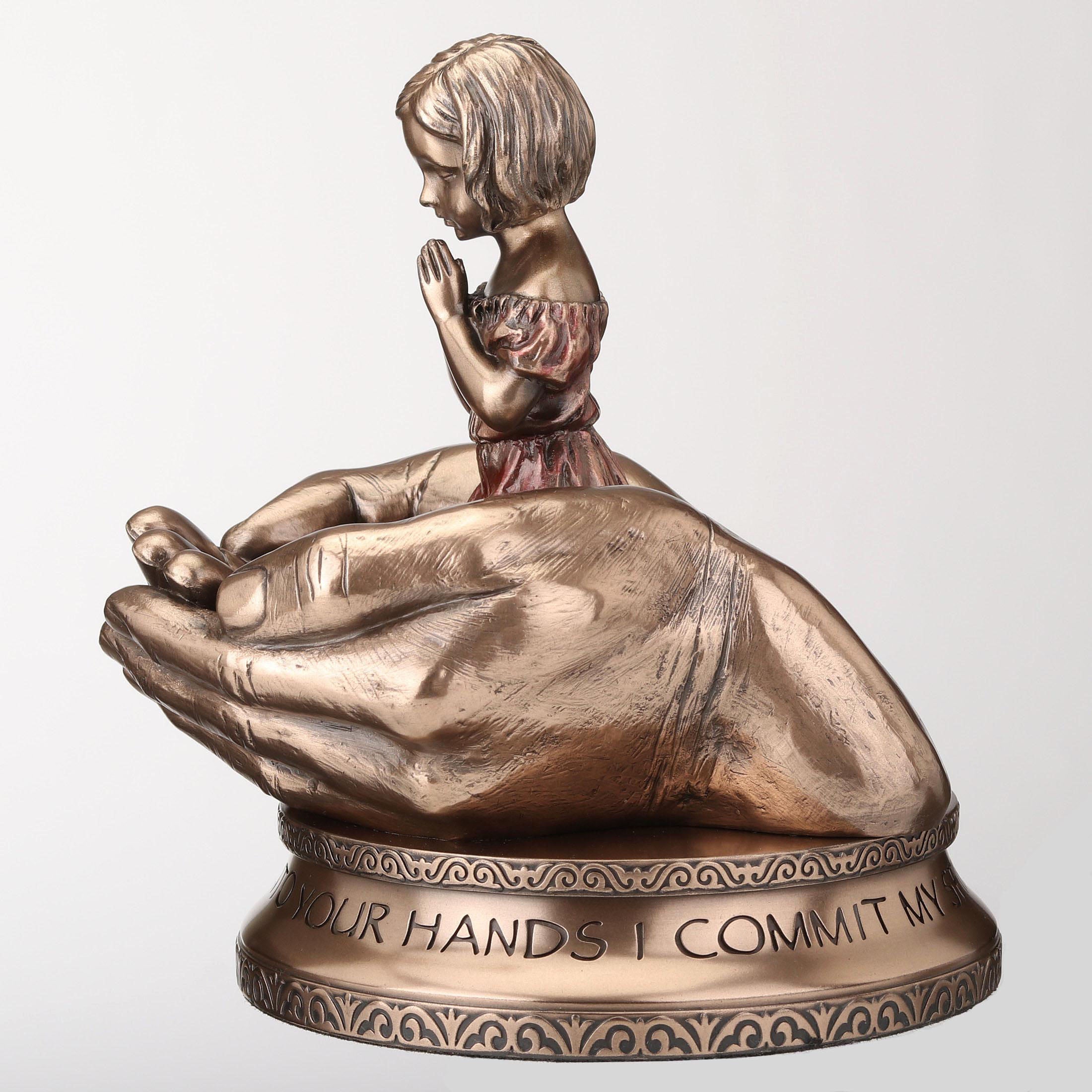 Little Girl Kneeling Prayer Into Your Hands I Commit My Spirit