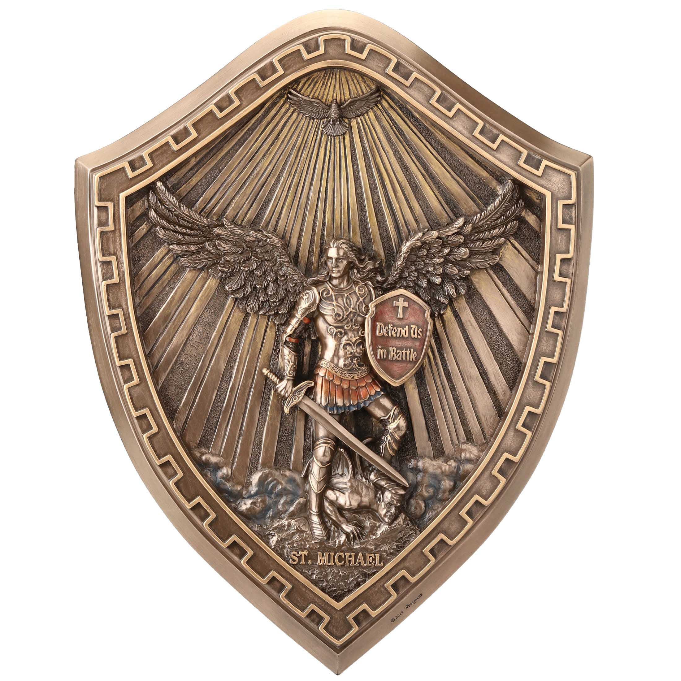 Saint Michael Crested Shield Wall Plaque