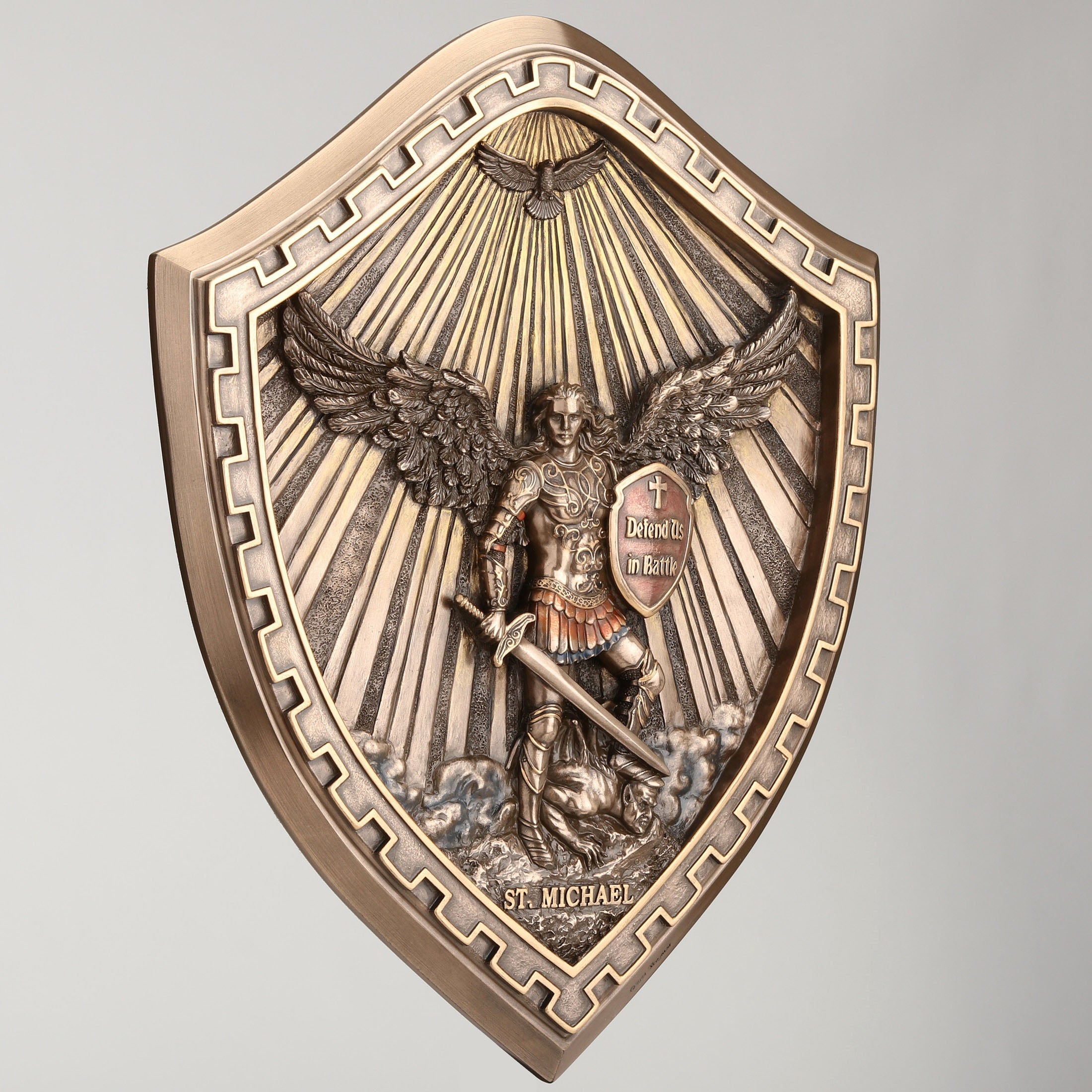 Saint Michael Crested Shield Wall Plaque