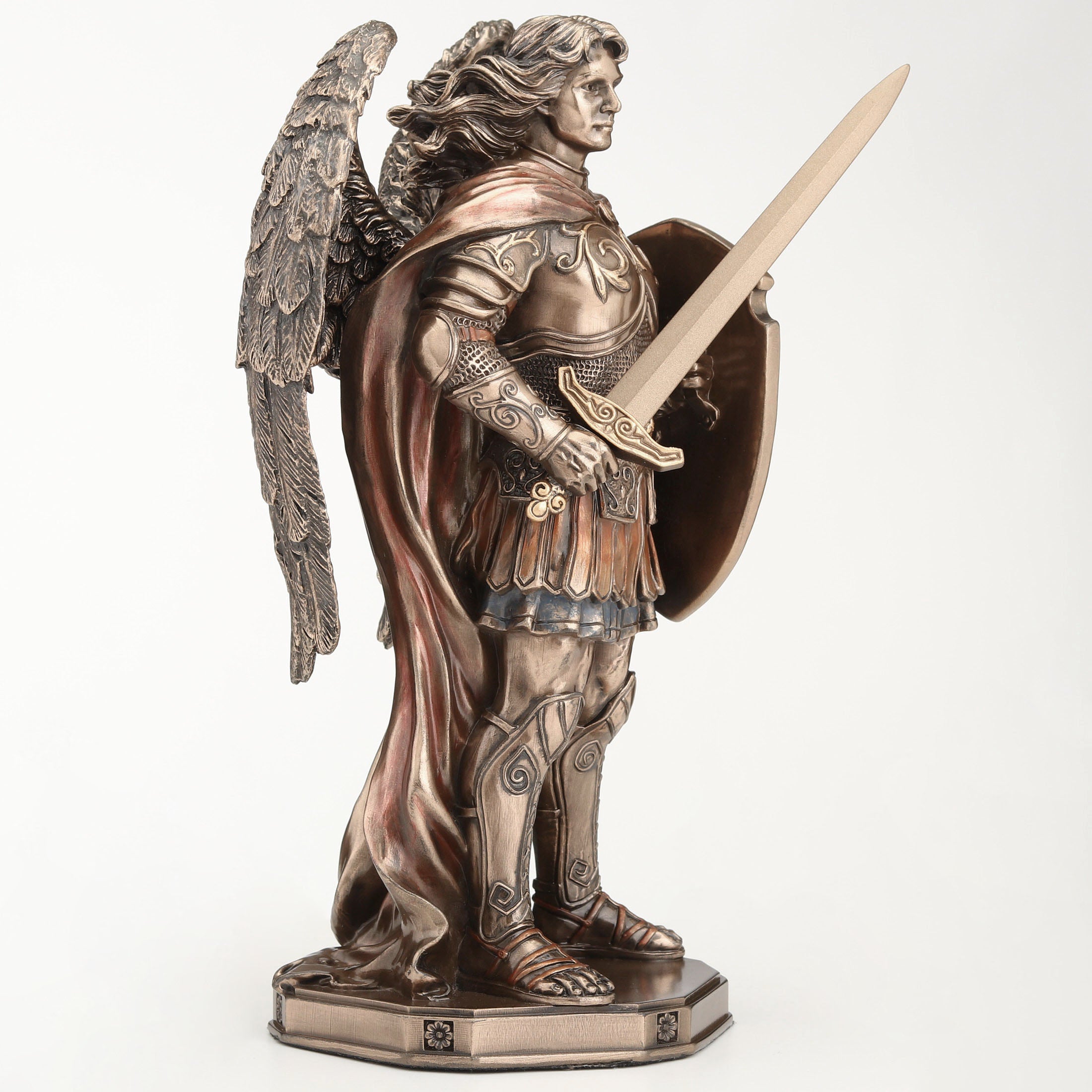 Archangel Saint Michael Wielding Sword and Shield