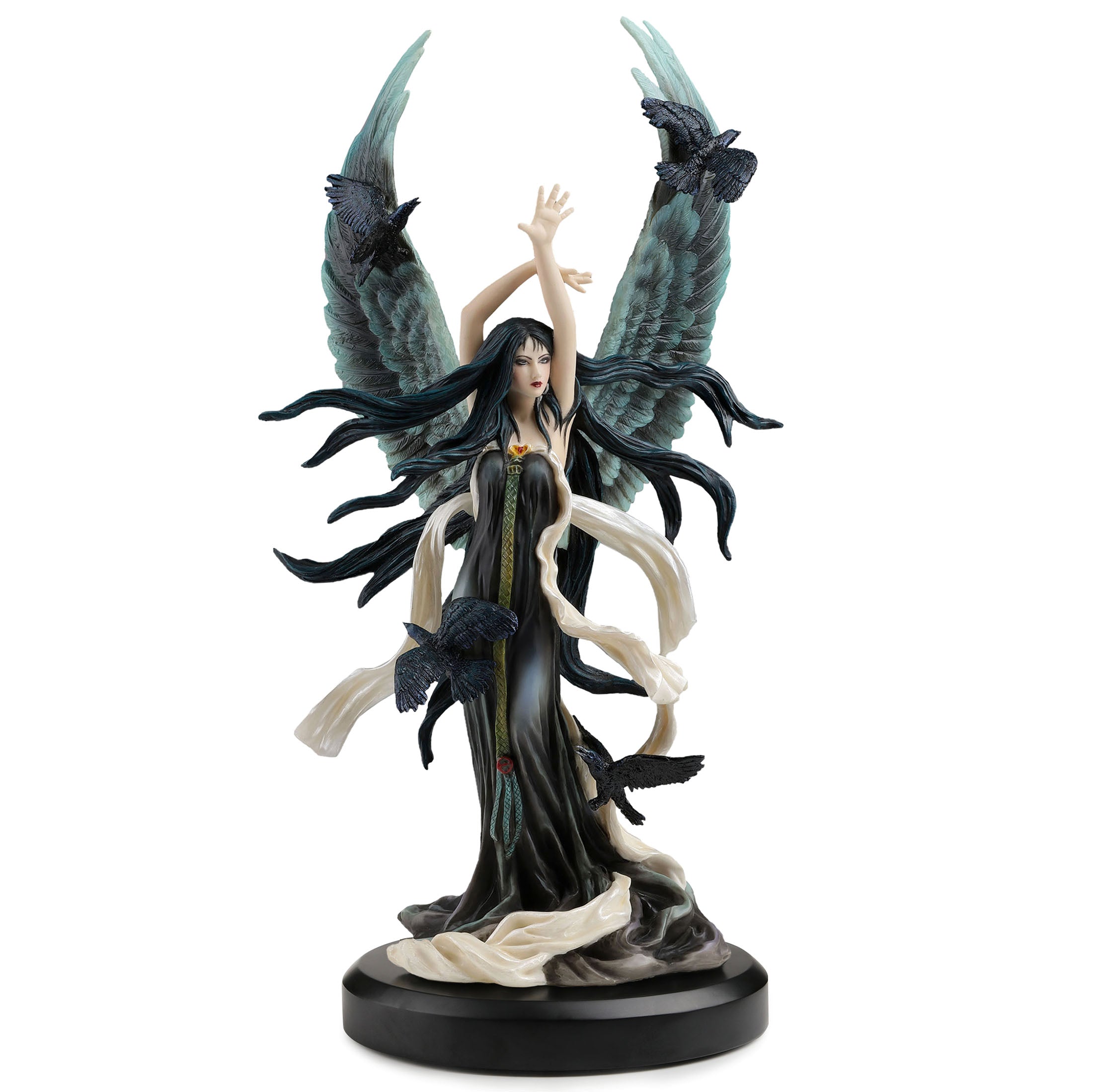 Faery of Ravens by Nene Thomas on Wooden Base