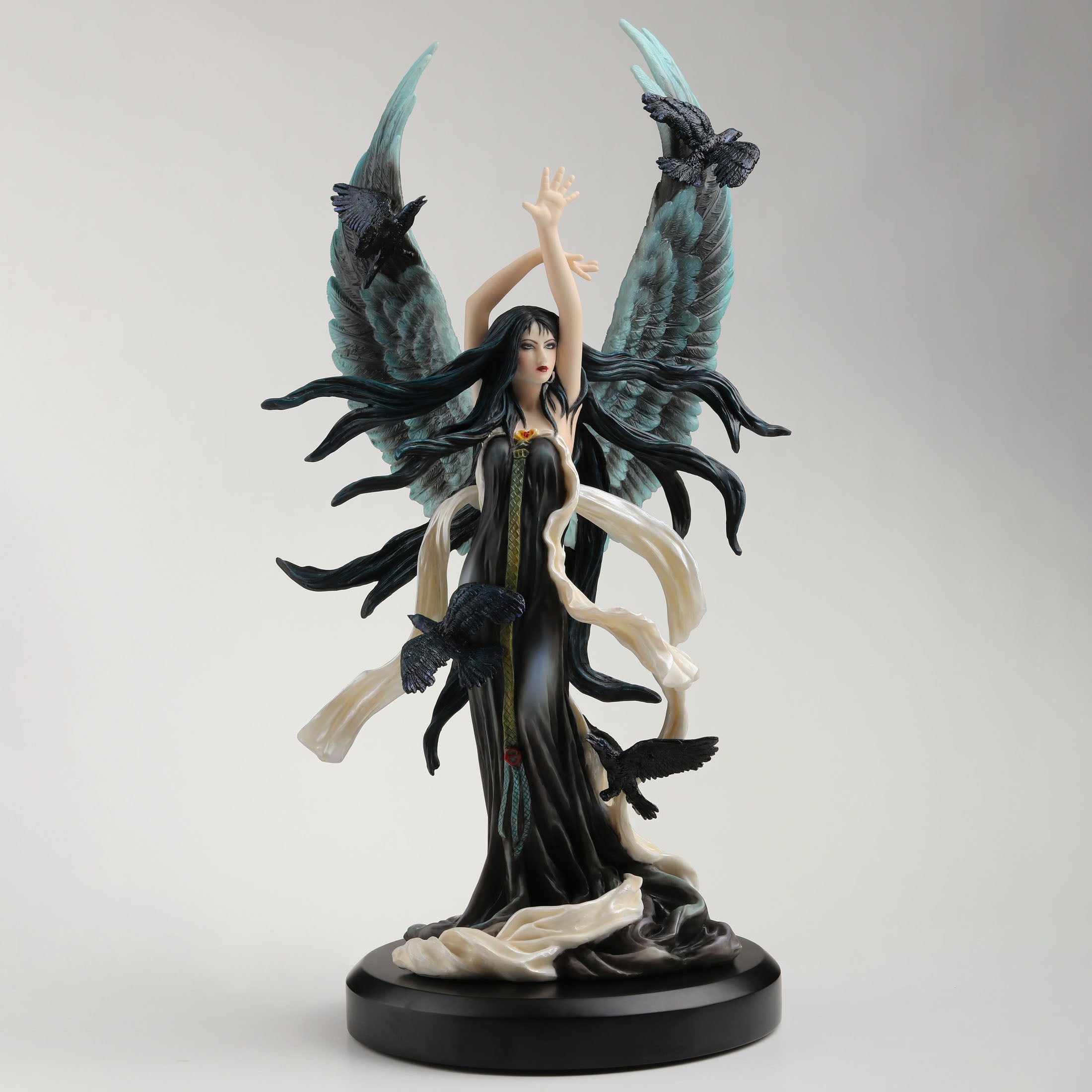 Faery of Ravens by Nene Thomas on Wooden Base