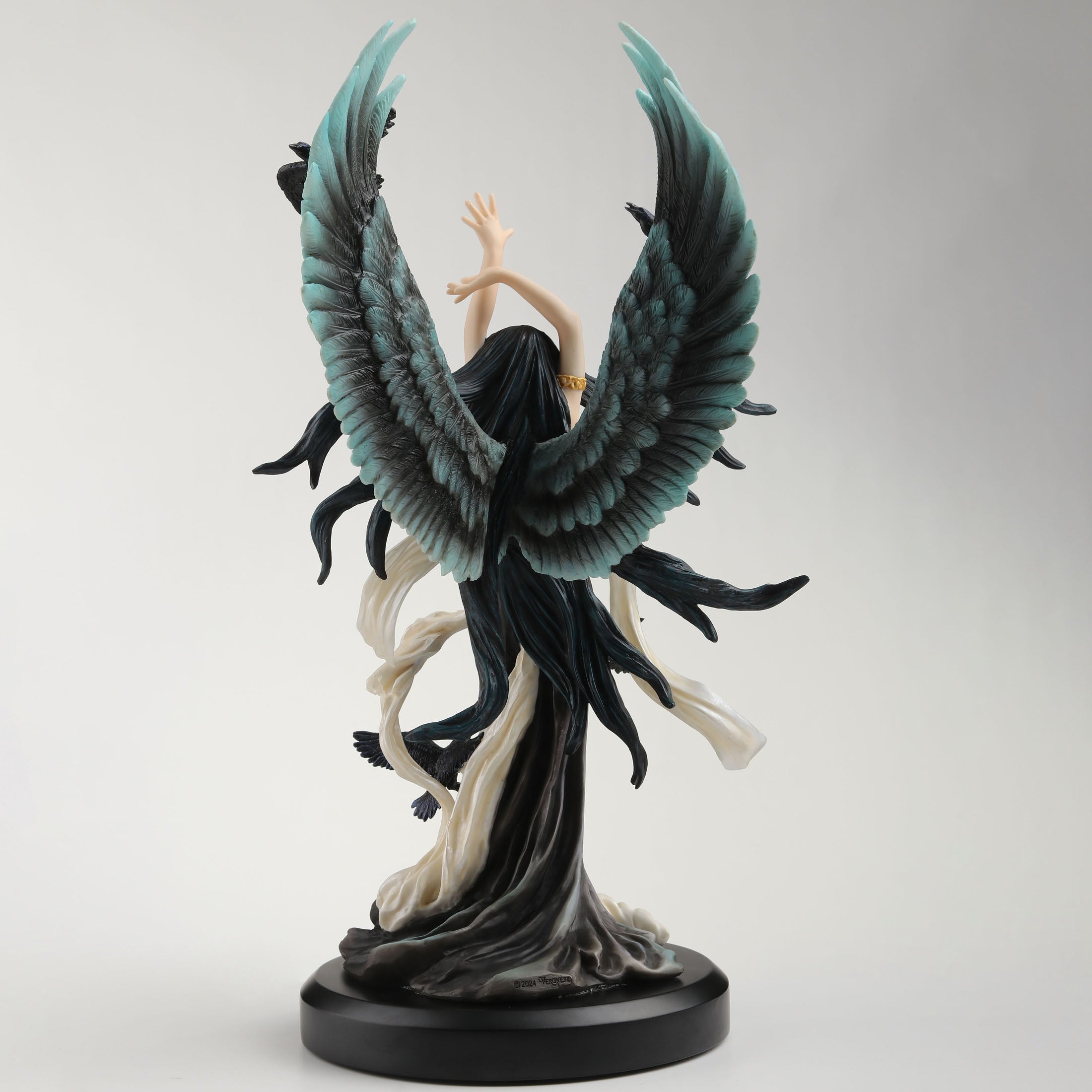 Faery of Ravens by Nene Thomas on Wooden Base