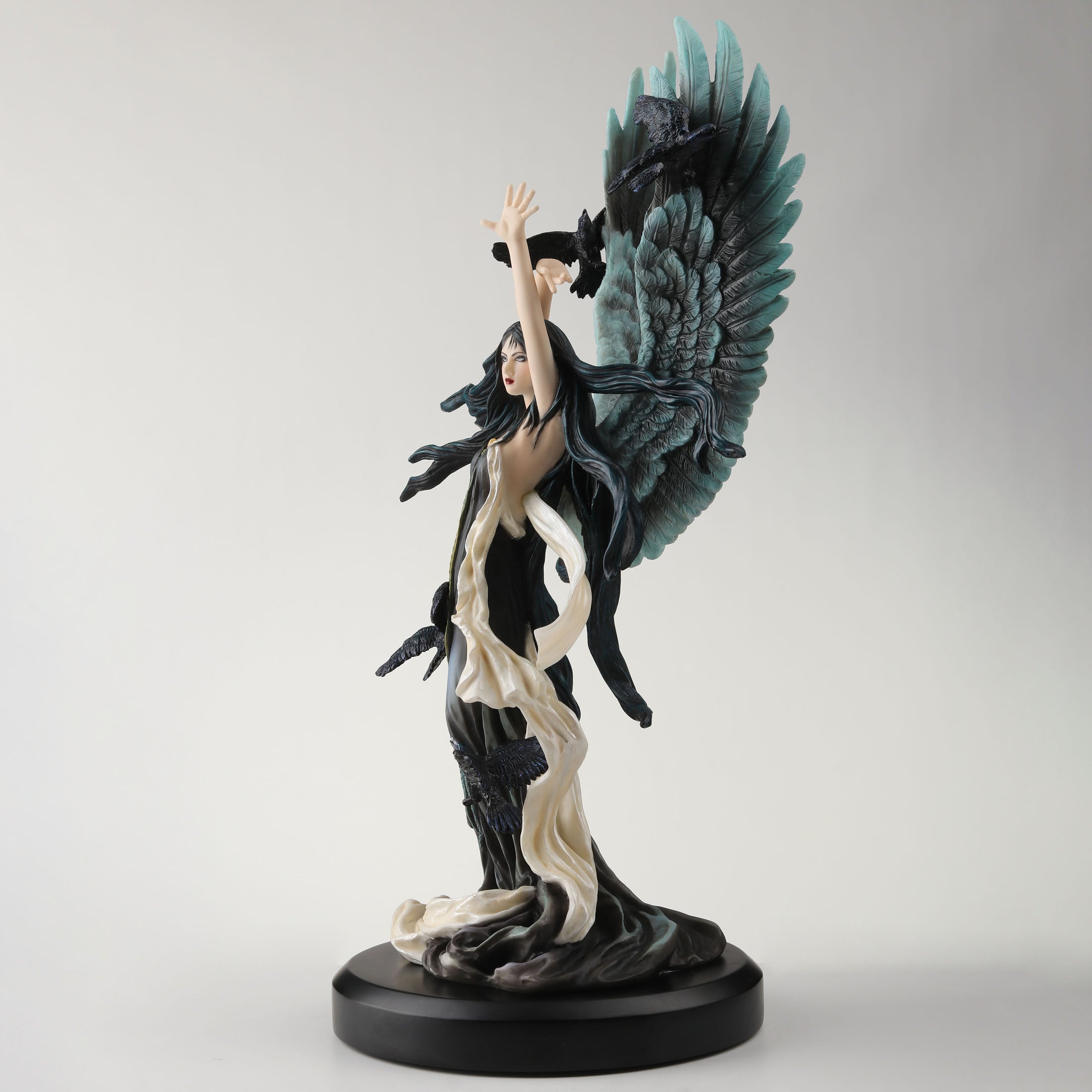 Faery of Ravens by Nene Thomas on Wooden Base