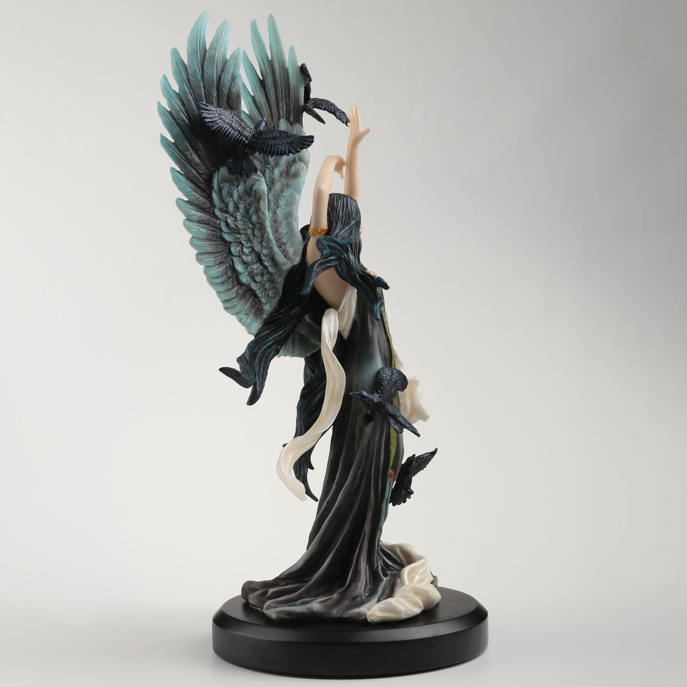 Faery of Ravens by Nene Thomas on Wooden Base