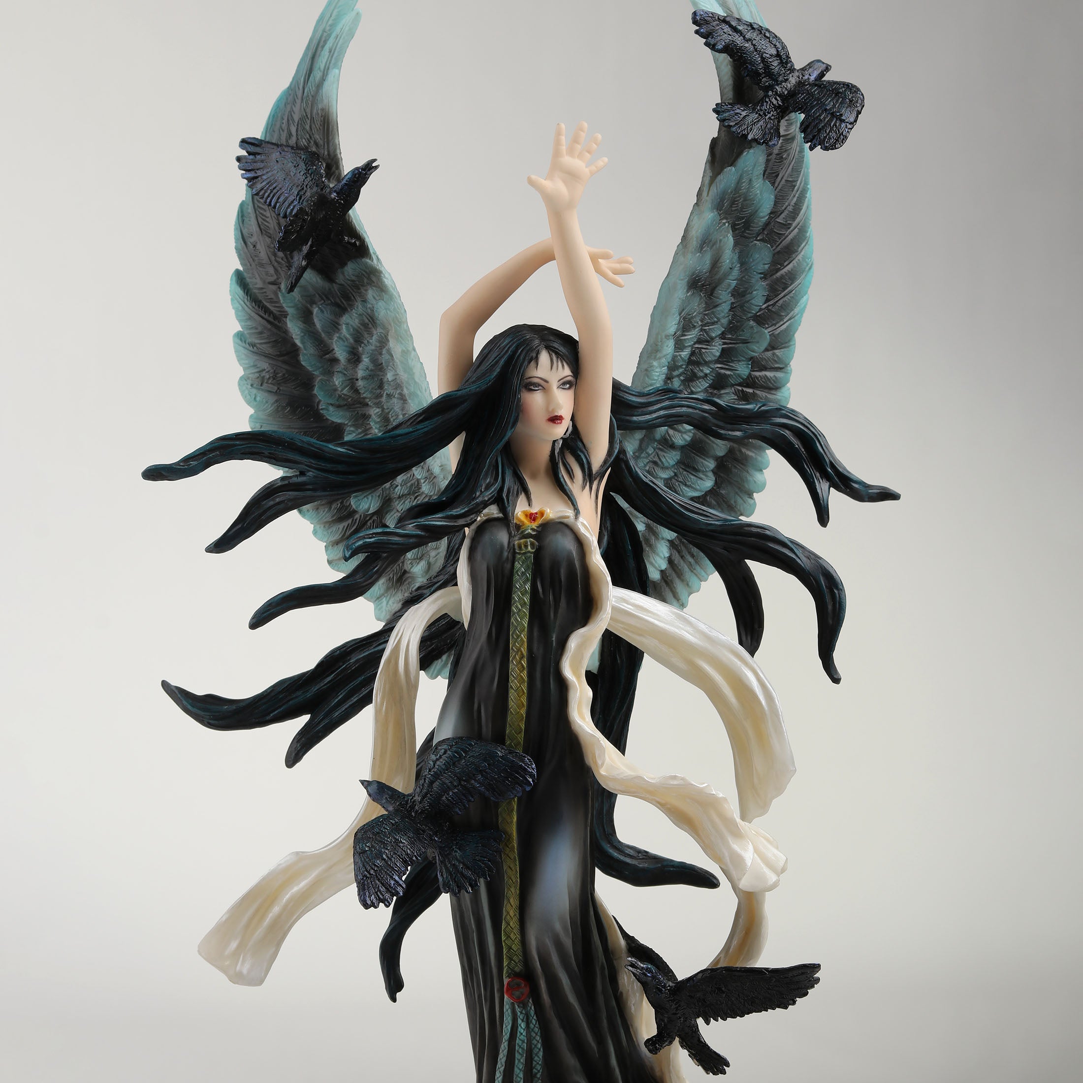 Faery of Ravens by Nene Thomas on Wooden Base