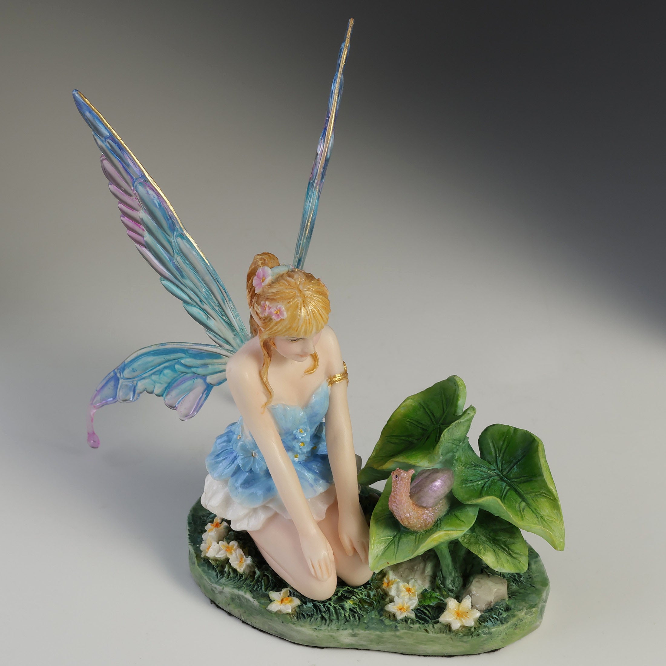Cerulean Blue Fairy And Snail
