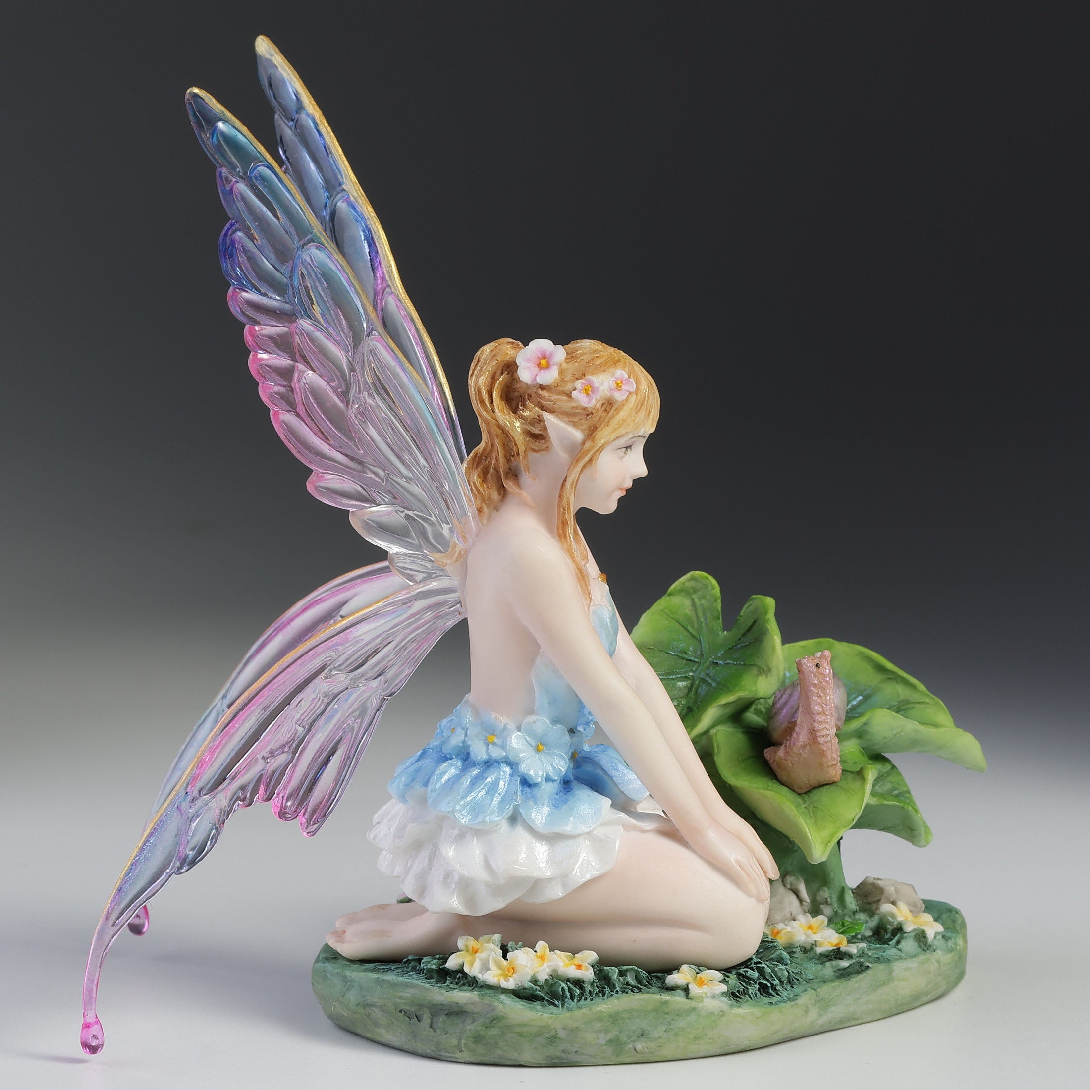 Cerulean Blue Fairy And Snail