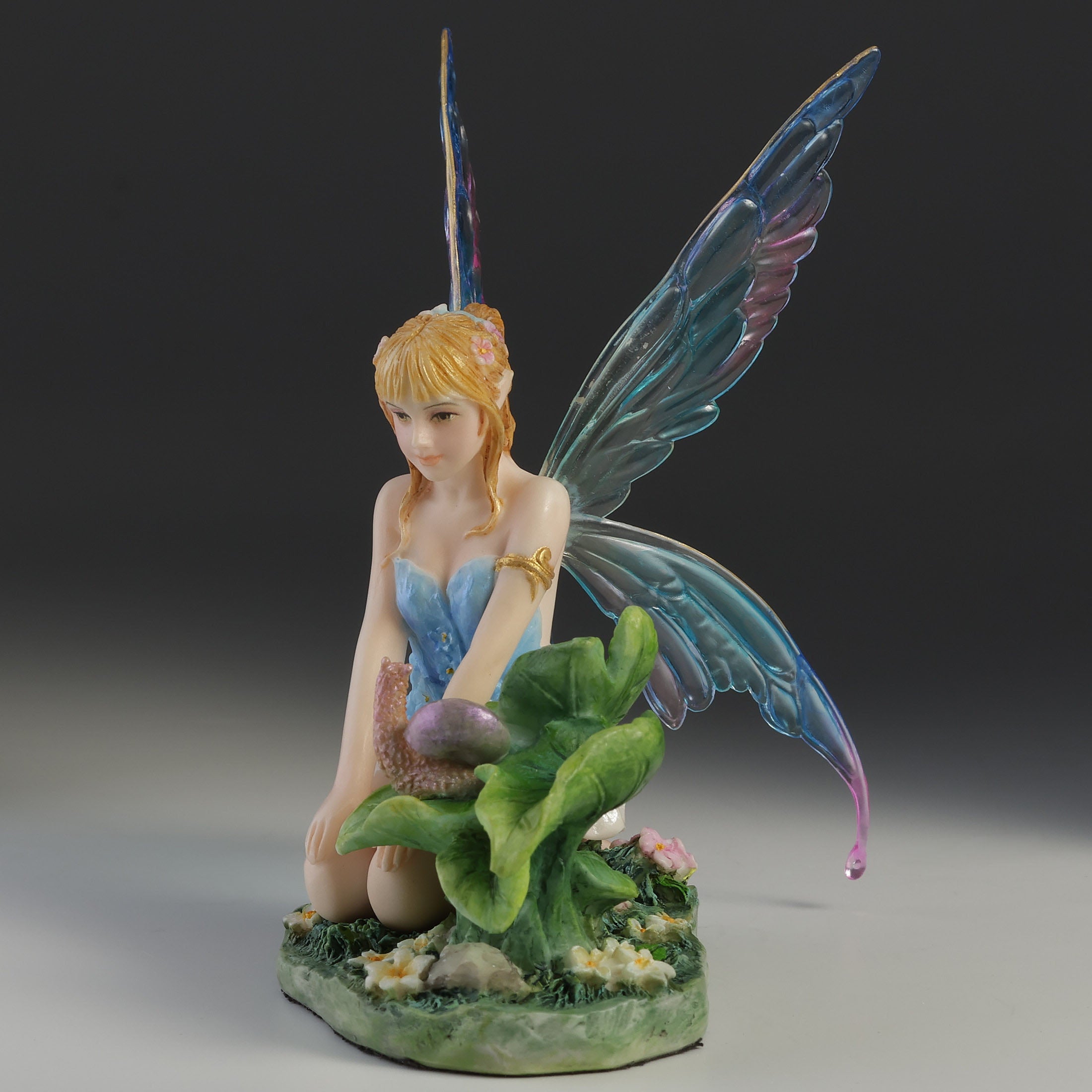 Cerulean Blue Fairy And Snail