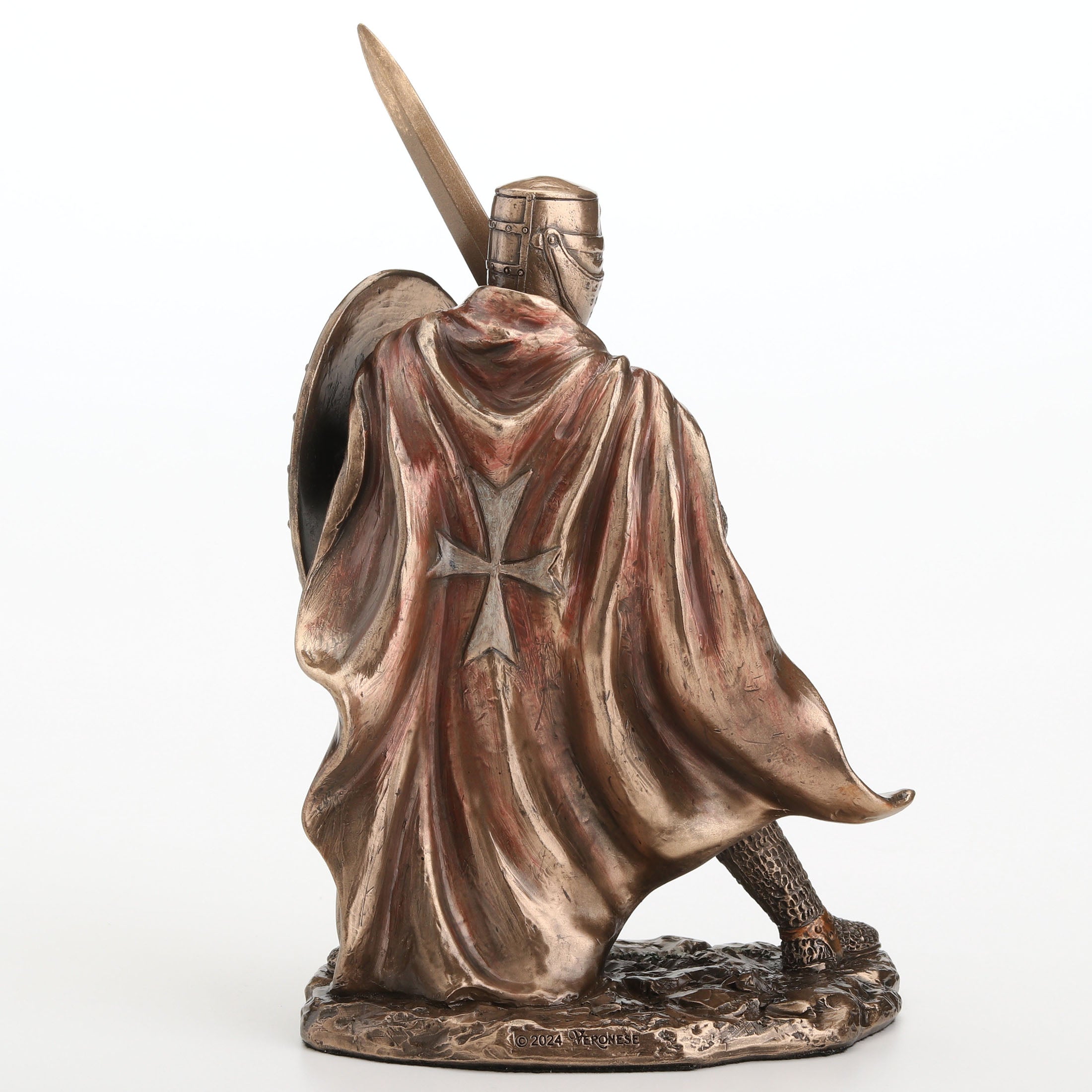 Knights Templar Wielding Sword and Shield