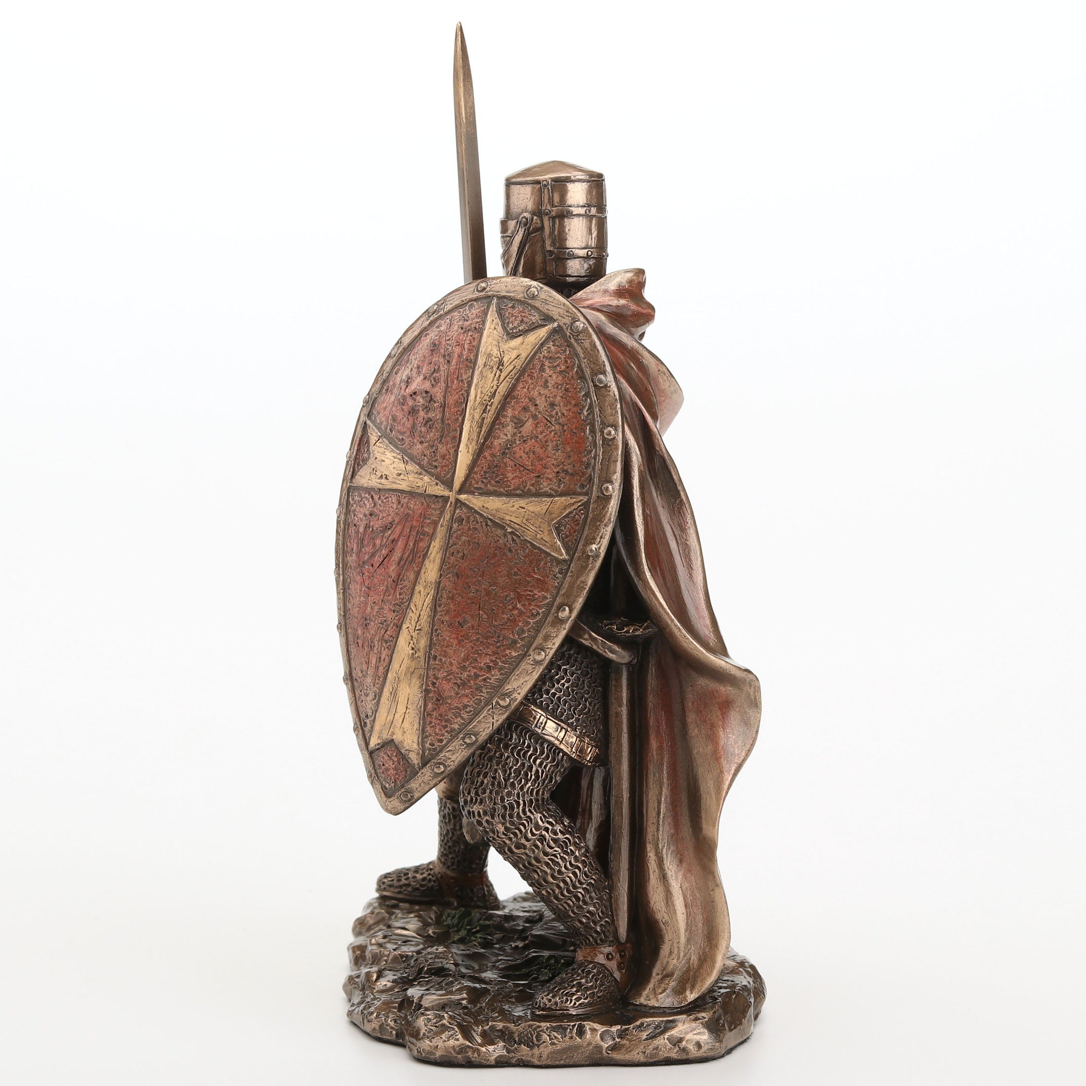 Knights Templar Wielding Sword and Shield