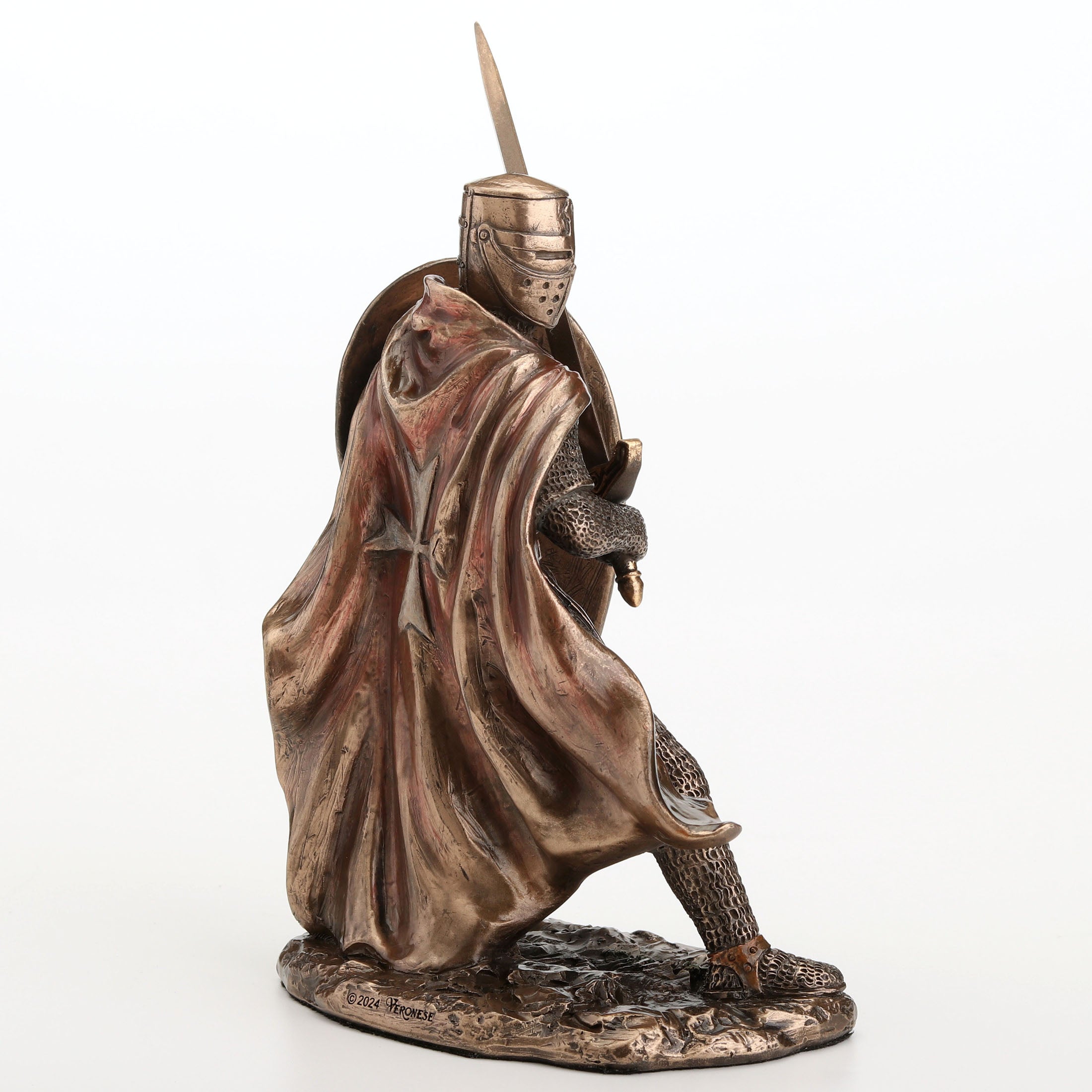 Knights Templar Wielding Sword and Shield