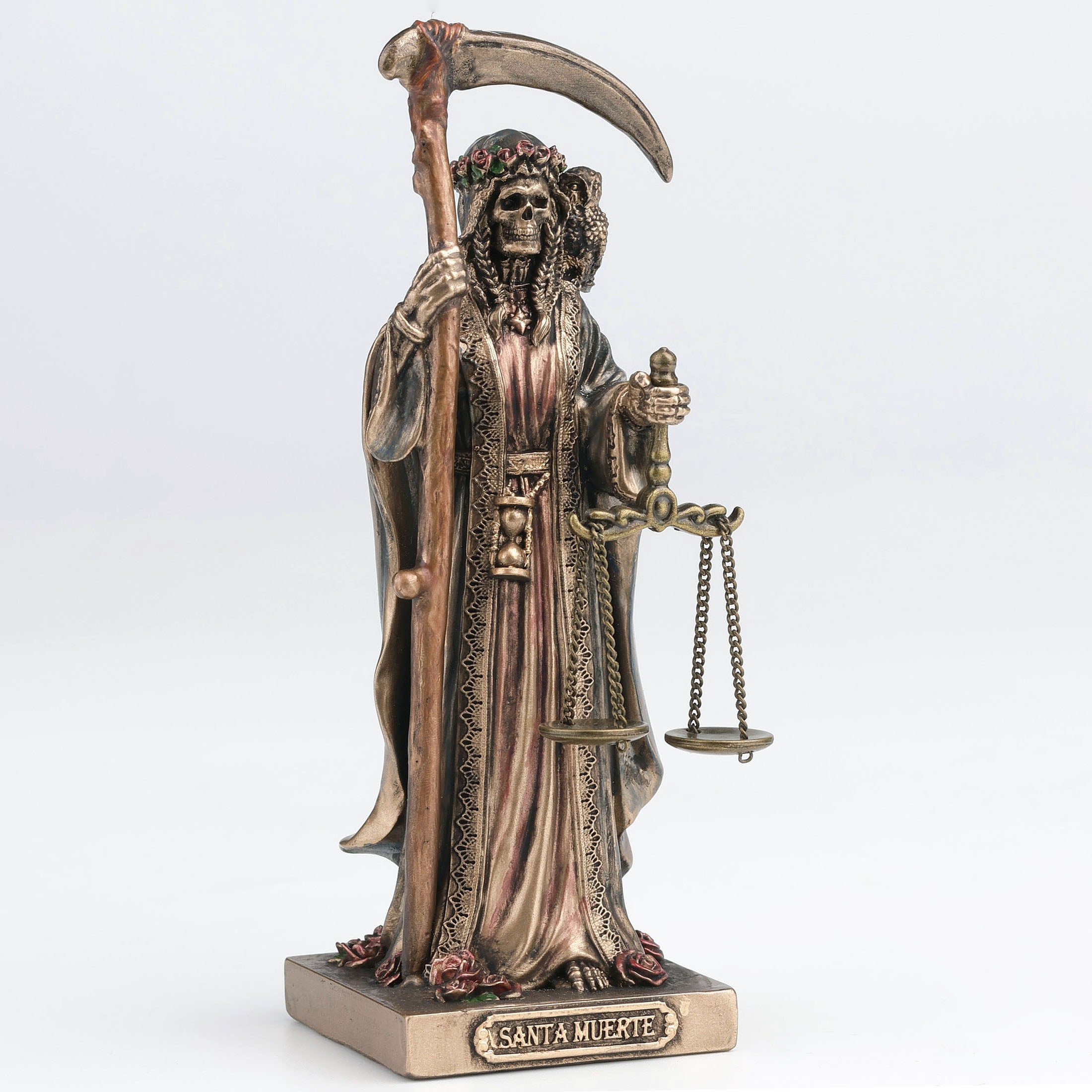 Santa Muerte Holding Scythe And Scale