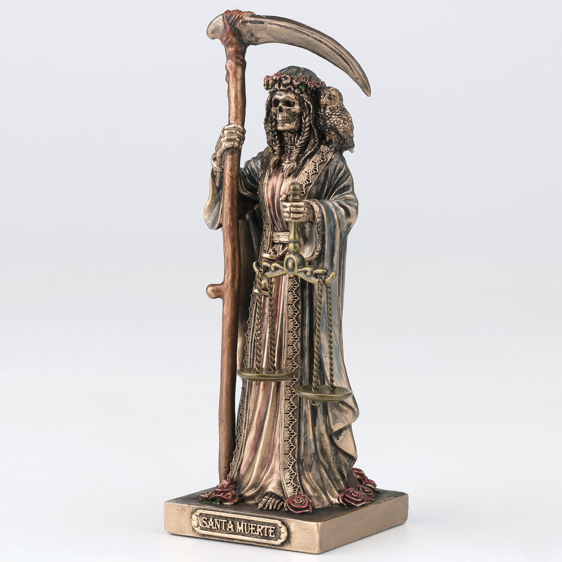 Santa Muerte Holding Scythe And Scale