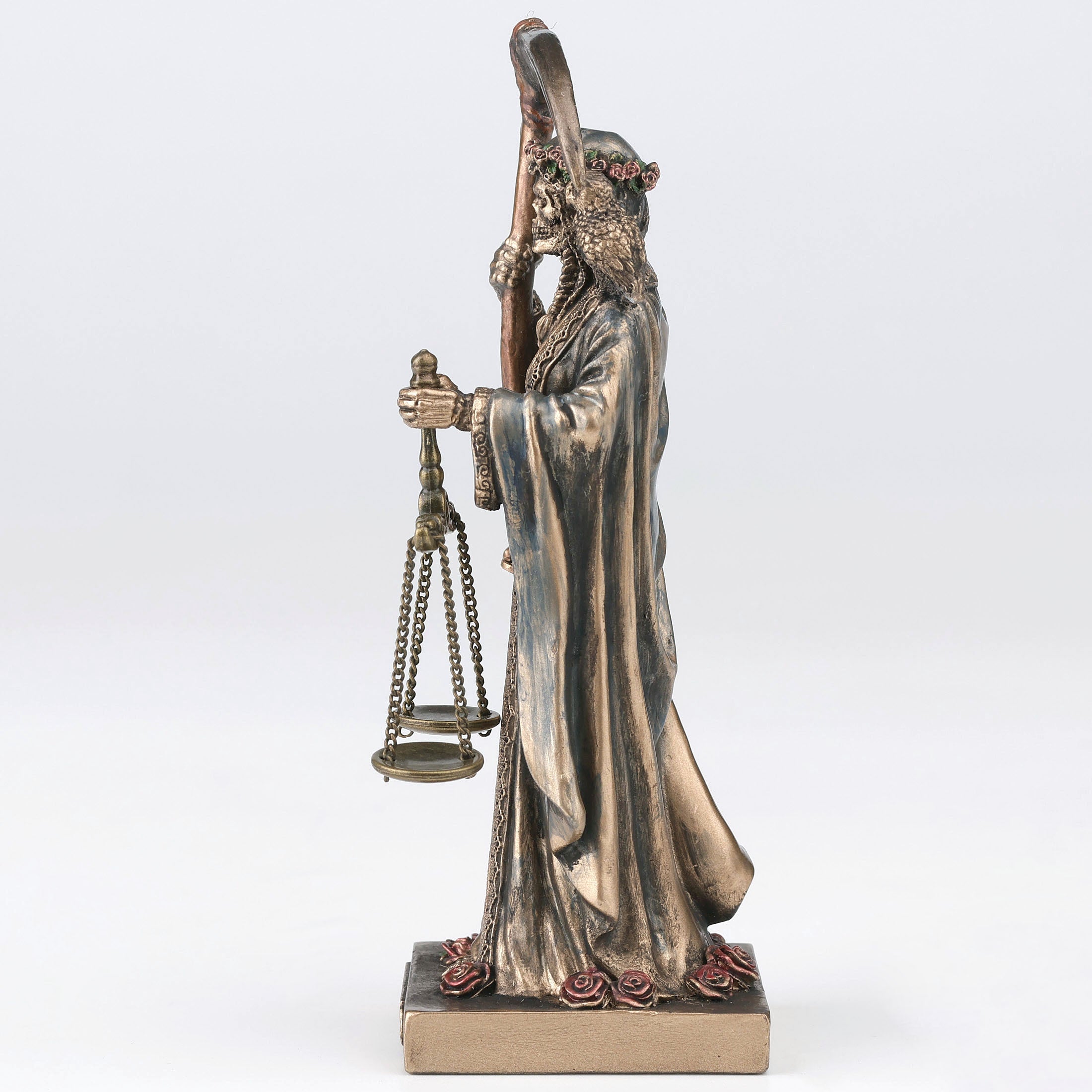 Santa Muerte Holding Scythe And Scale