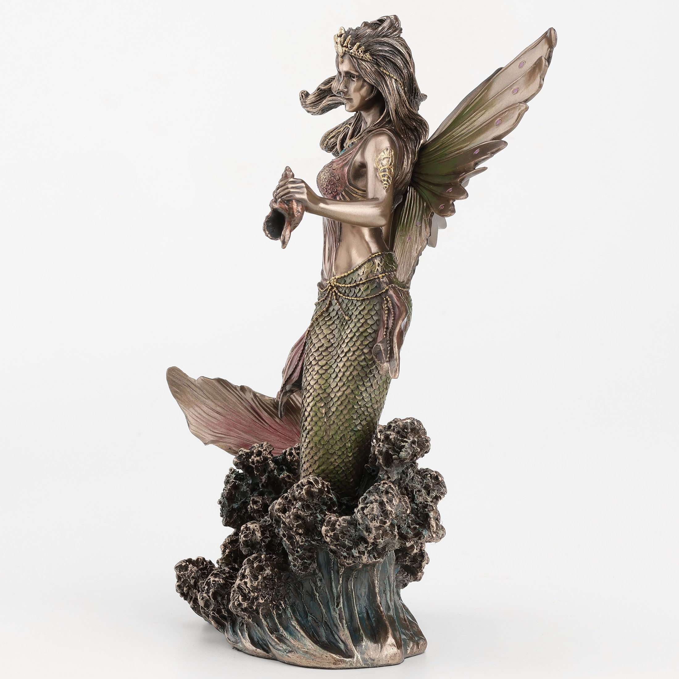 Queen Mermaid Fairy Holding Trident
