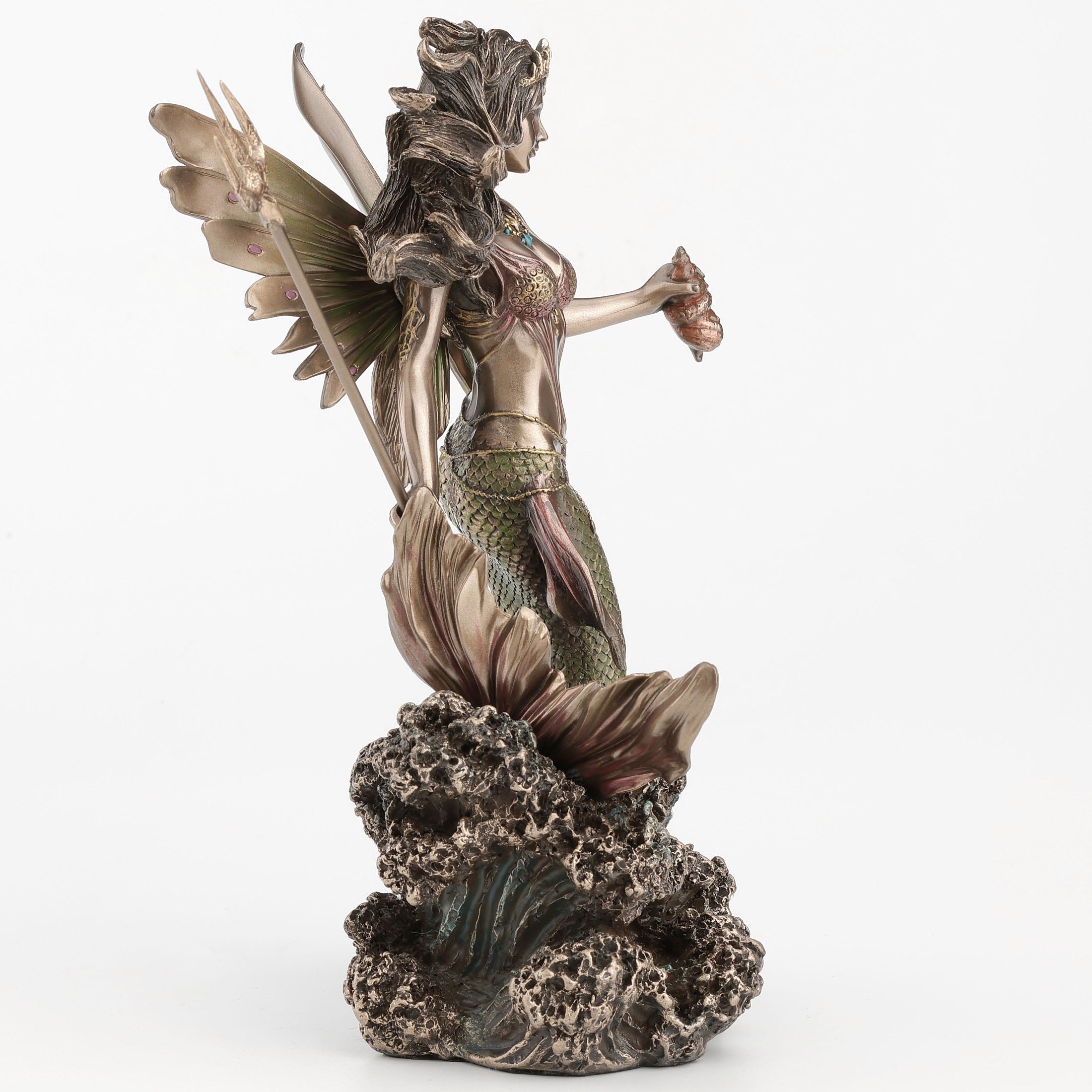 Queen Mermaid Fairy Holding Trident