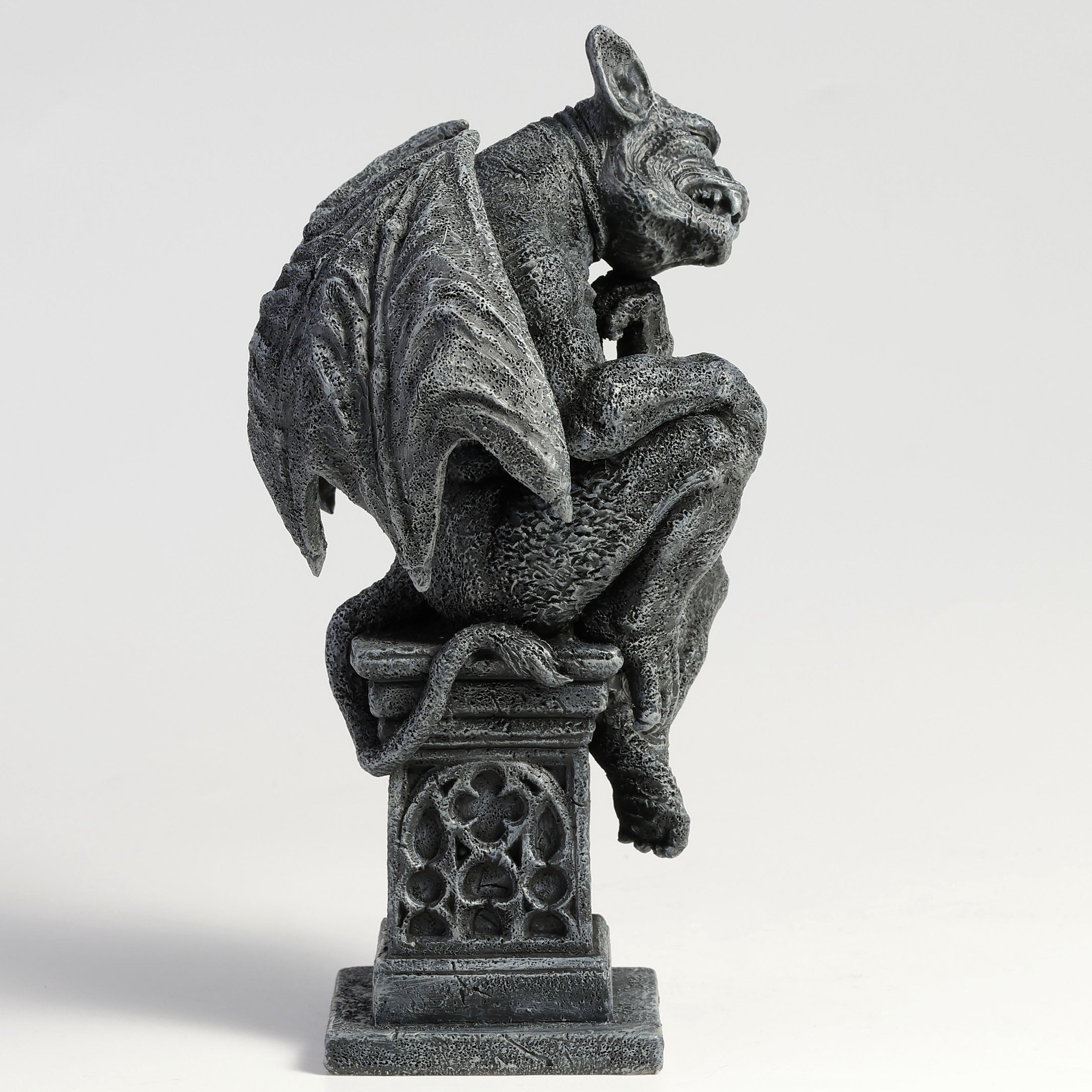 Beast Gargoyle Thinker Pose On Pedestal
