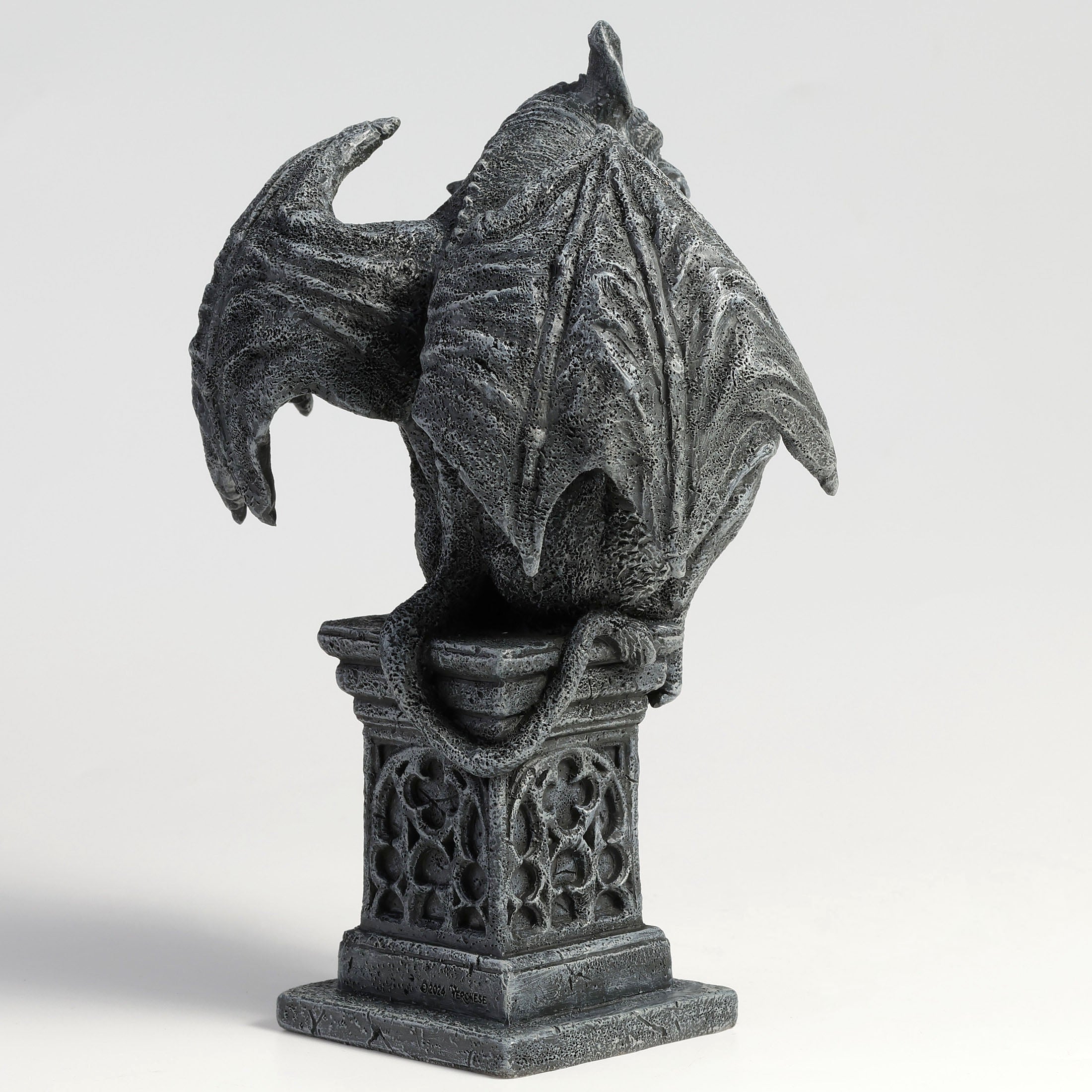 Beast Gargoyle Thinker Pose On Pedestal