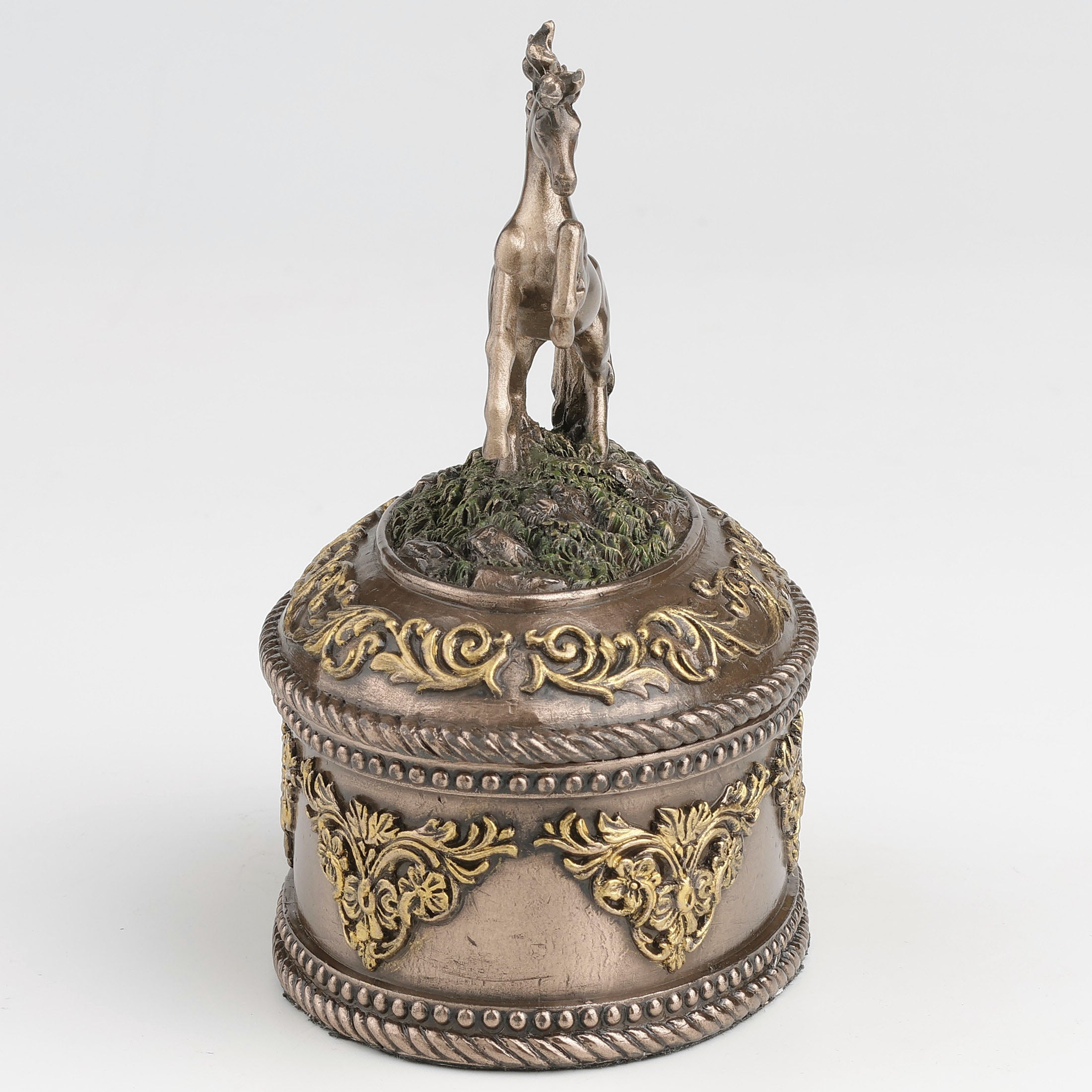 Rearing Horse Oval Trinket Box
