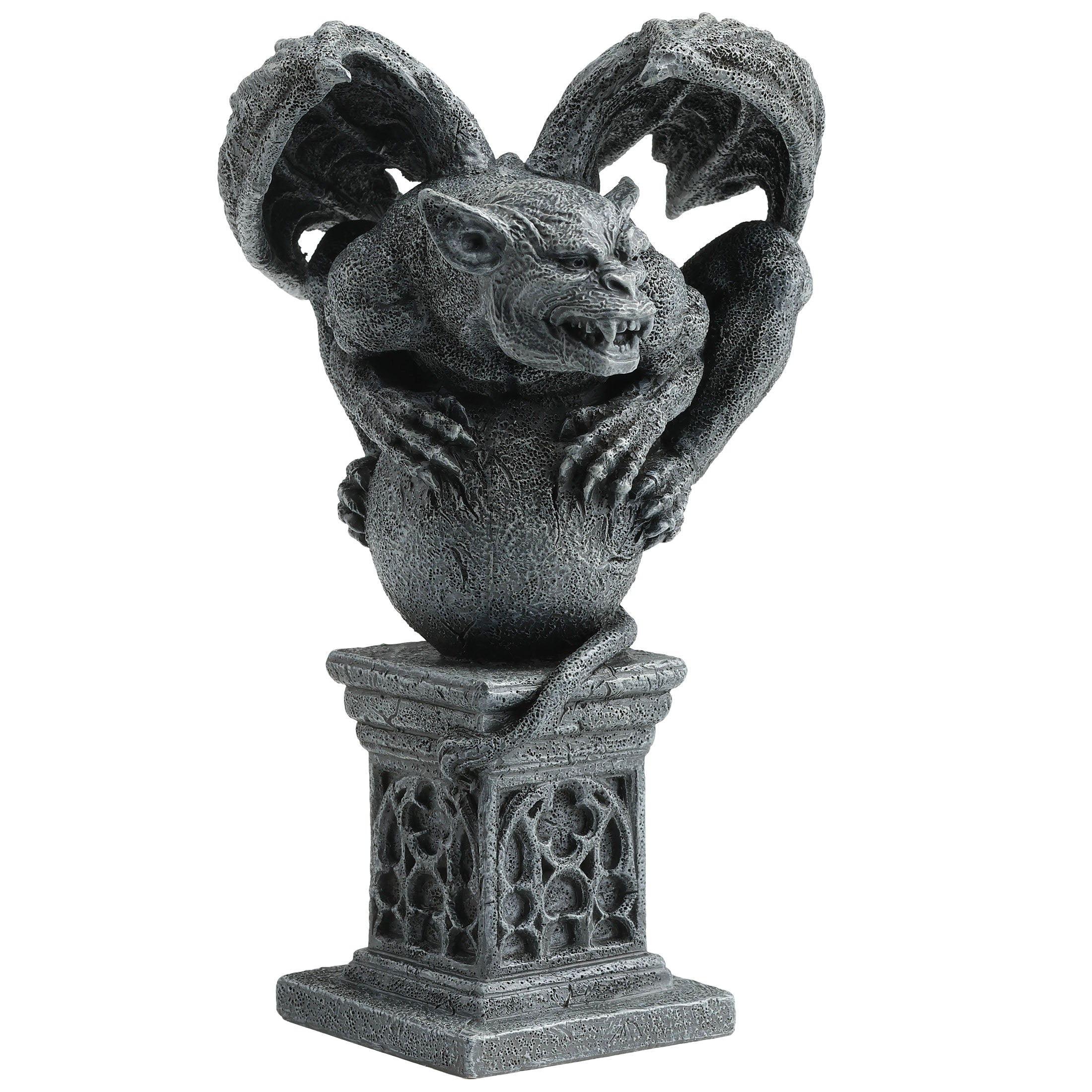 Perched Gargoyle On Sphere Pillar