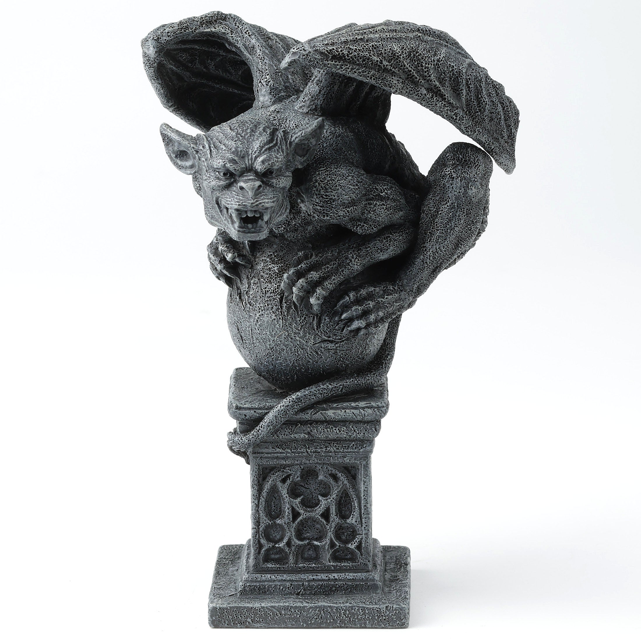 Perched Gargoyle On Sphere Pillar