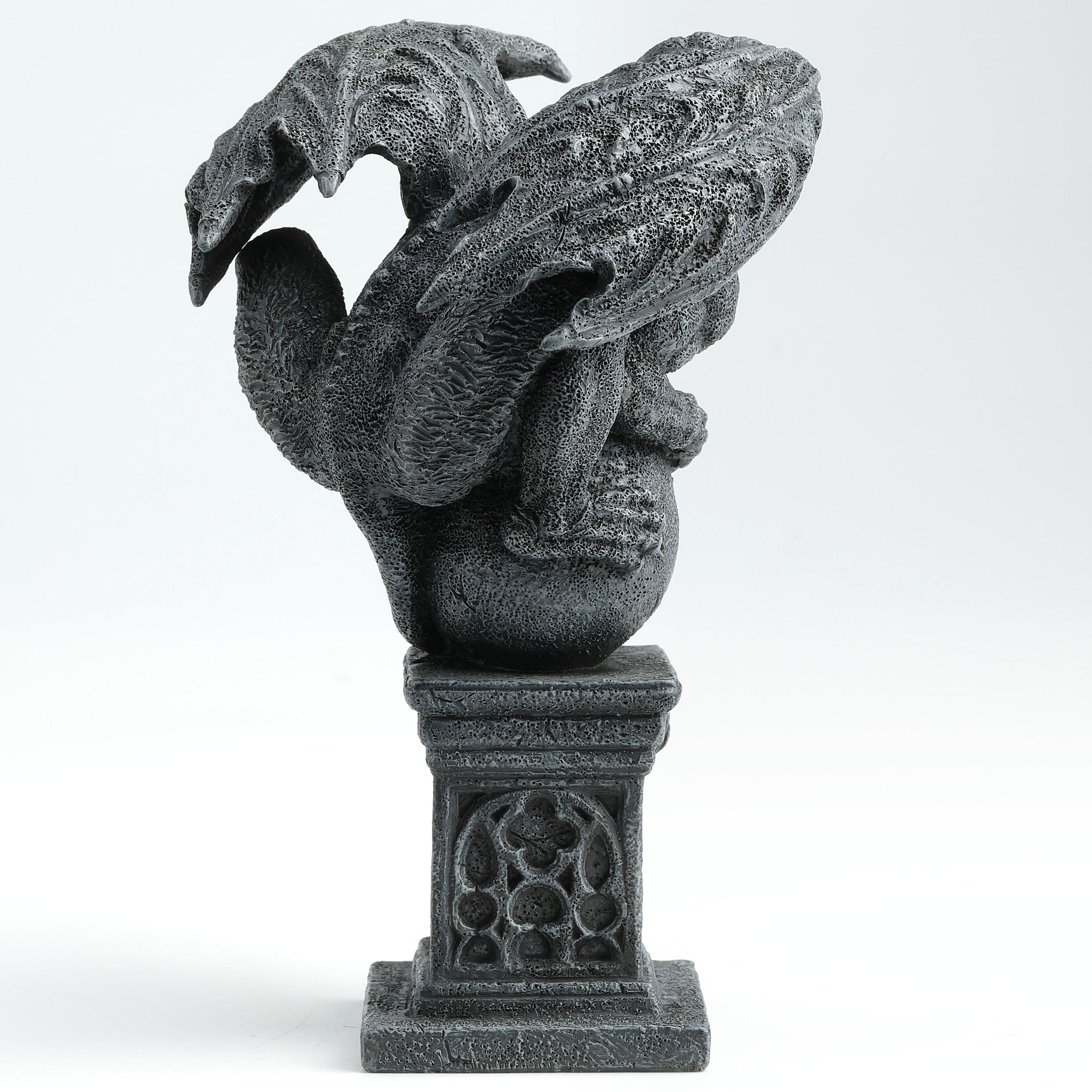 Perched Gargoyle On Sphere Pillar