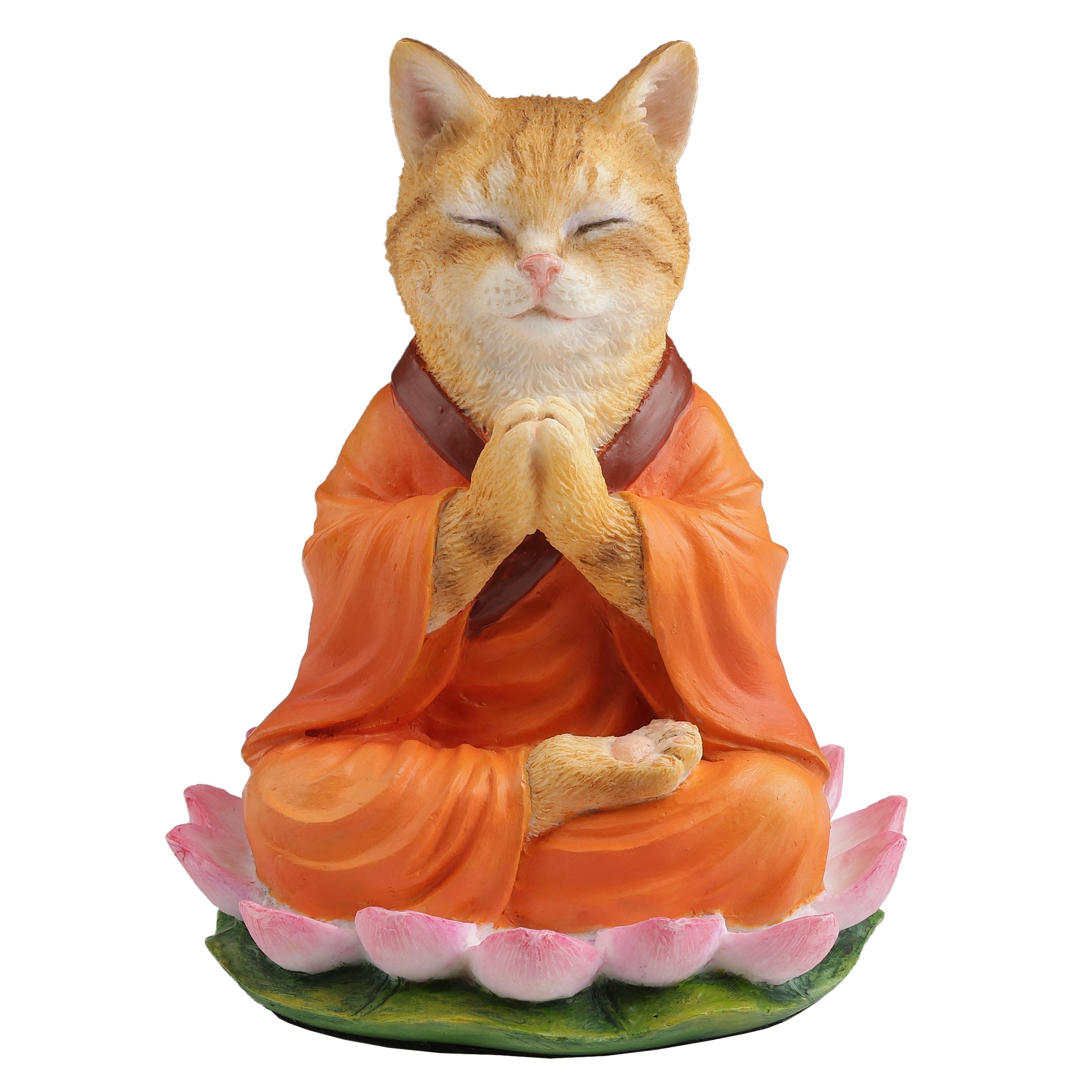 Zen Kitty Meditating On Lotus Flower