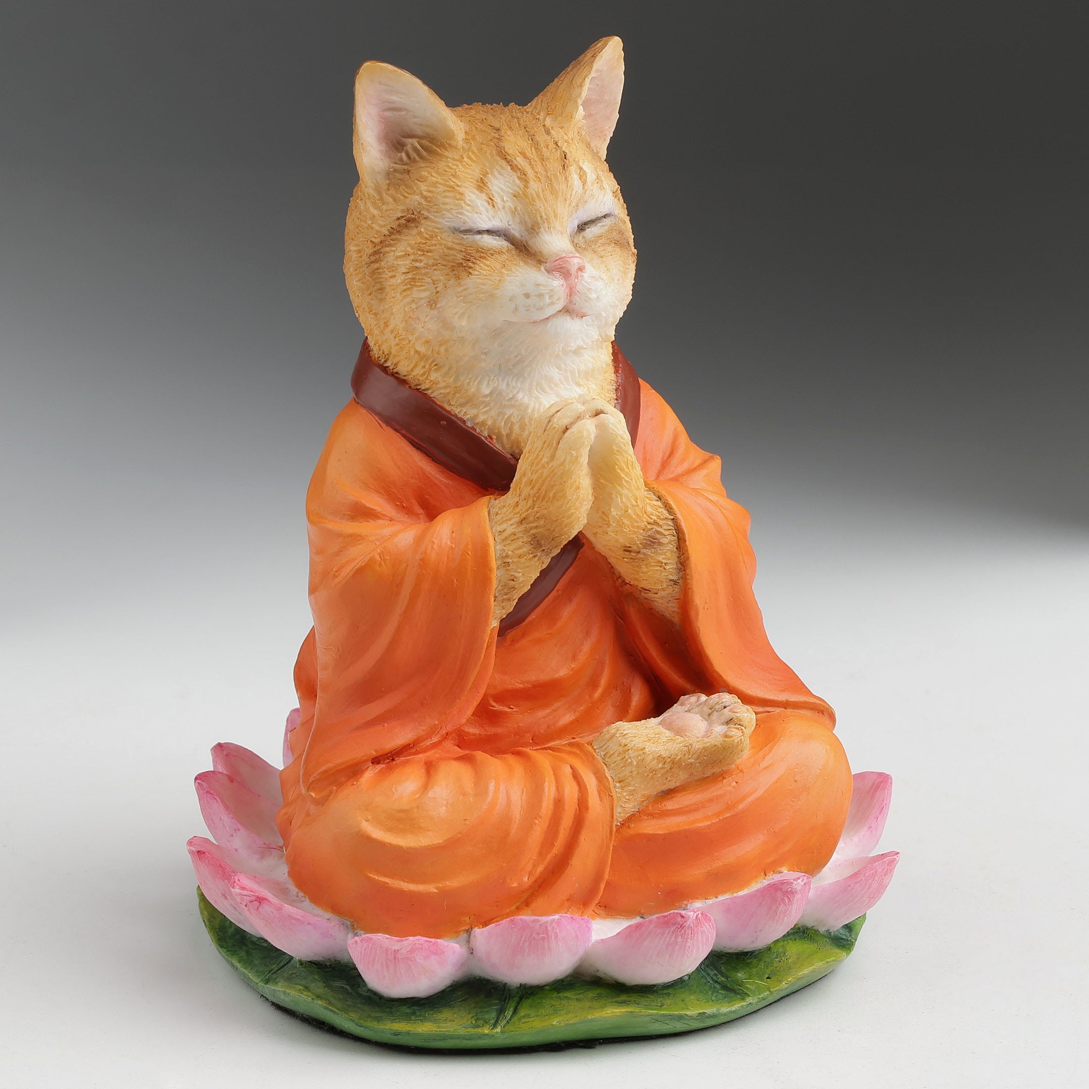 Zen Kitty Meditating On Lotus Flower