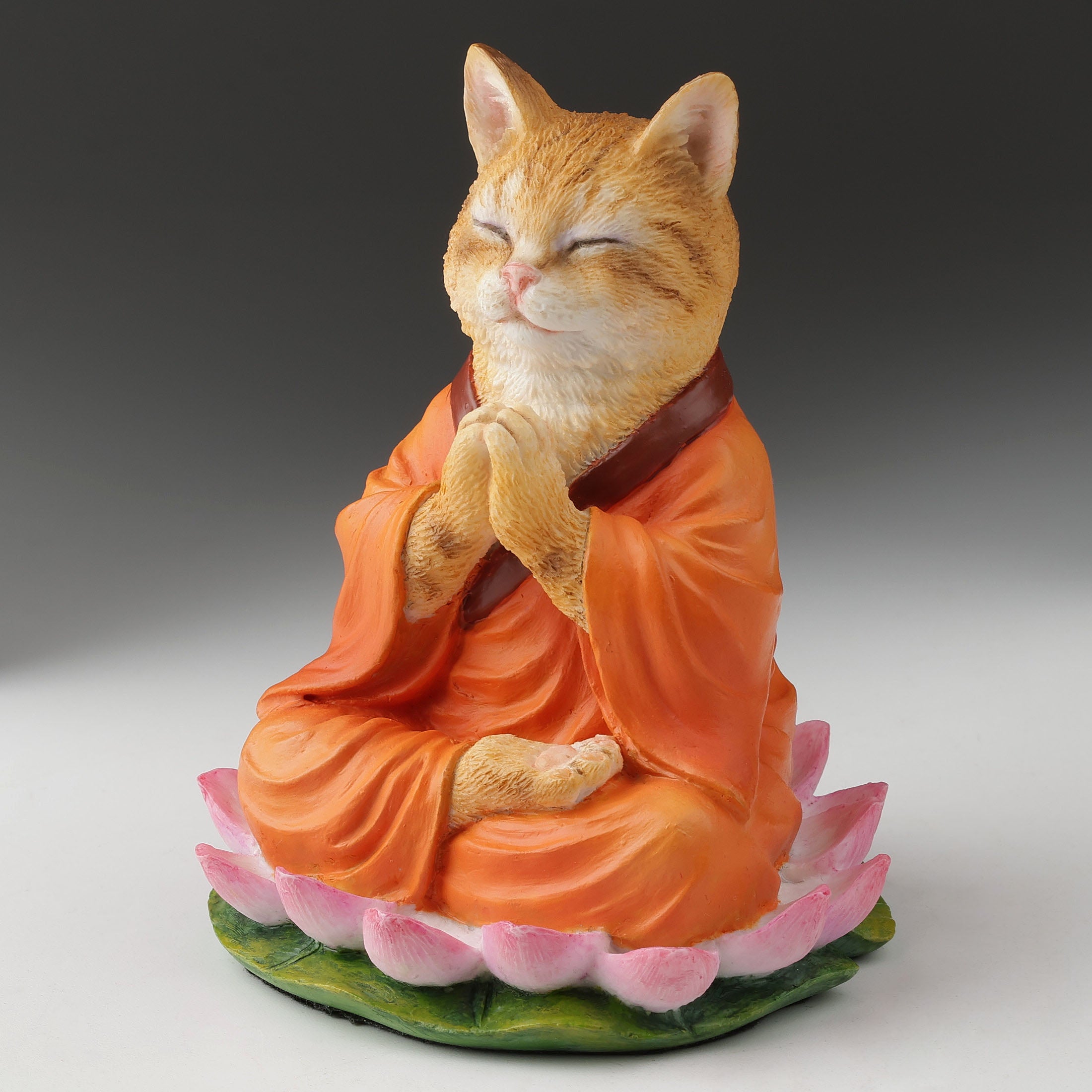 Zen Kitty Meditating On Lotus Flower
