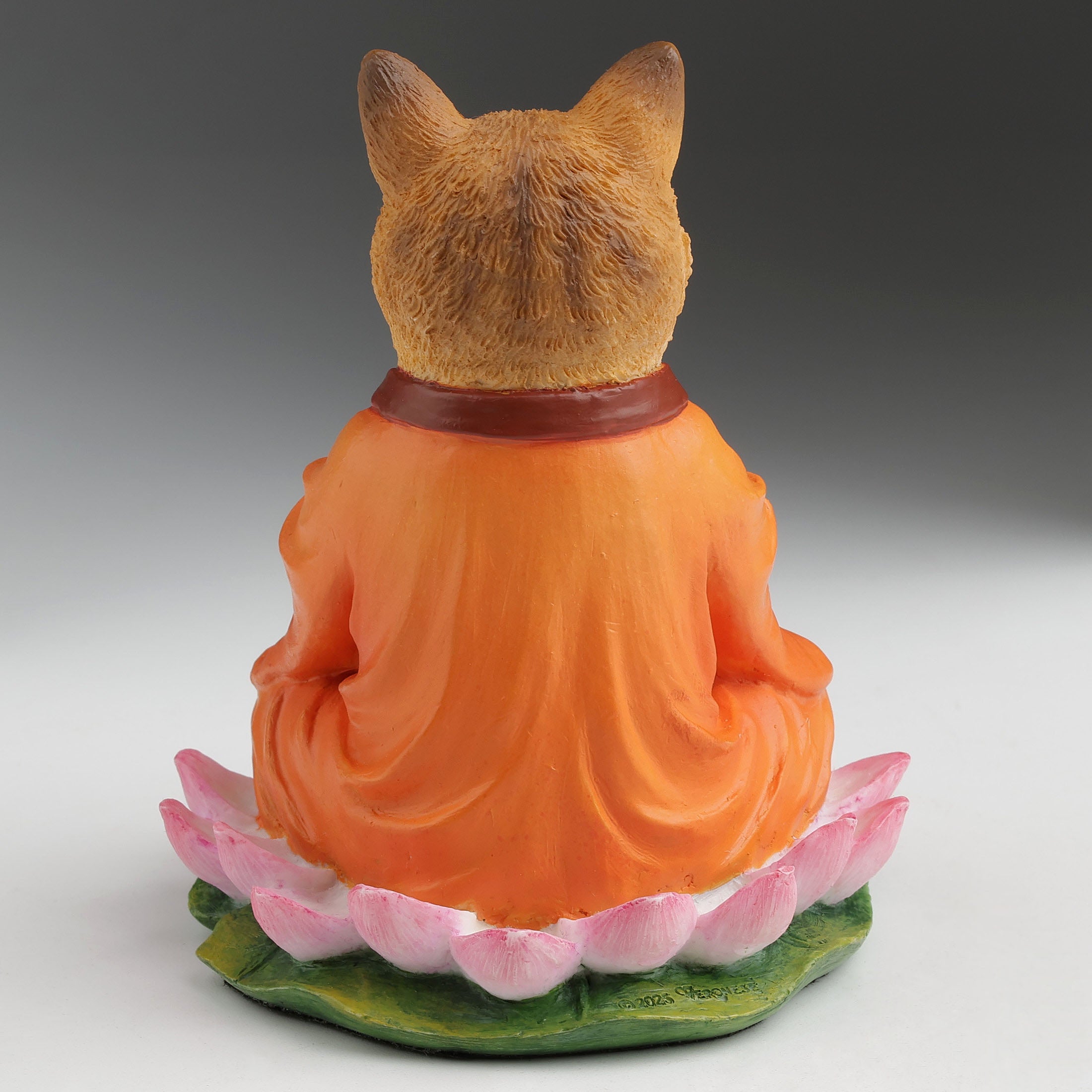 Zen Kitty Meditating On Lotus Flower