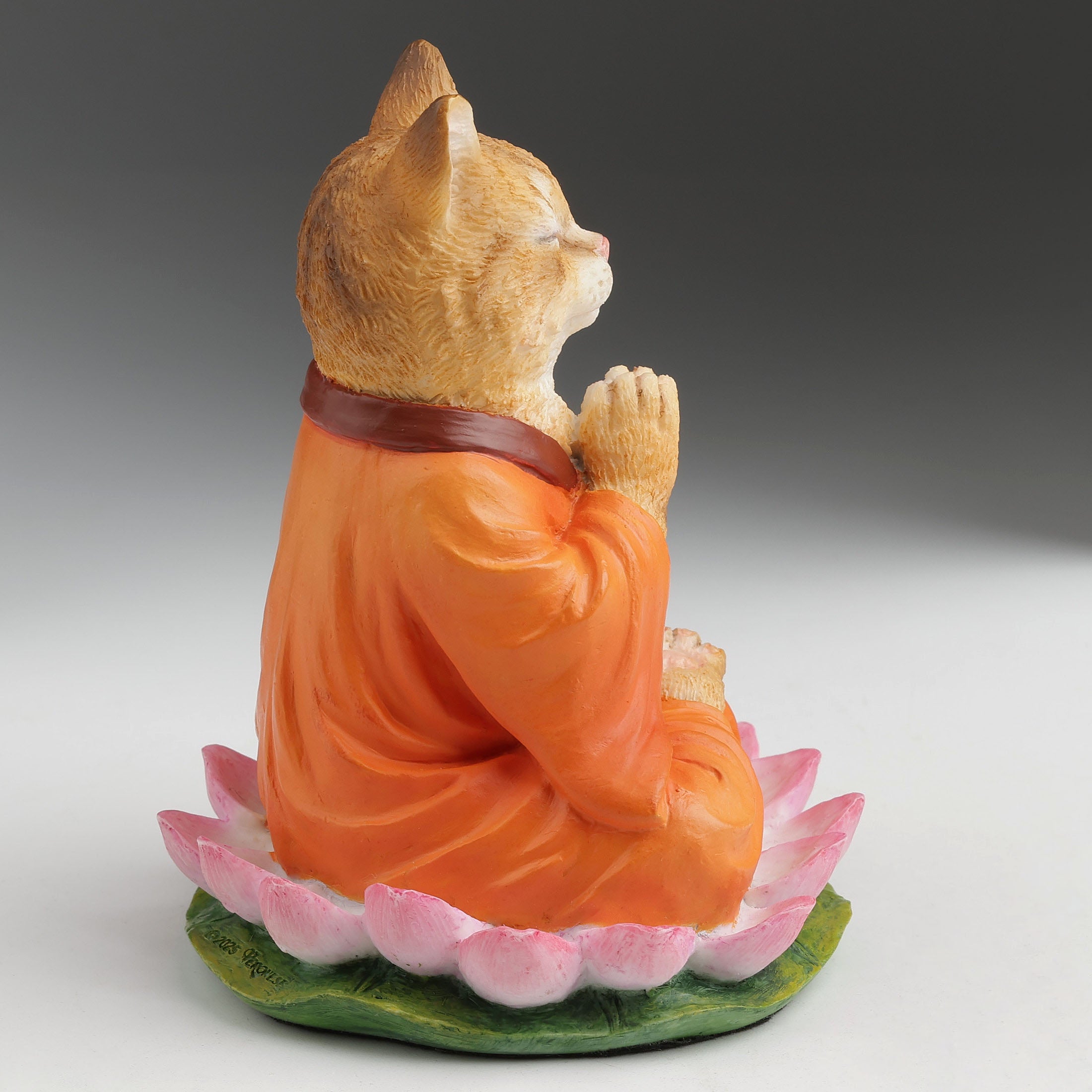Zen Kitty Meditating On Lotus Flower