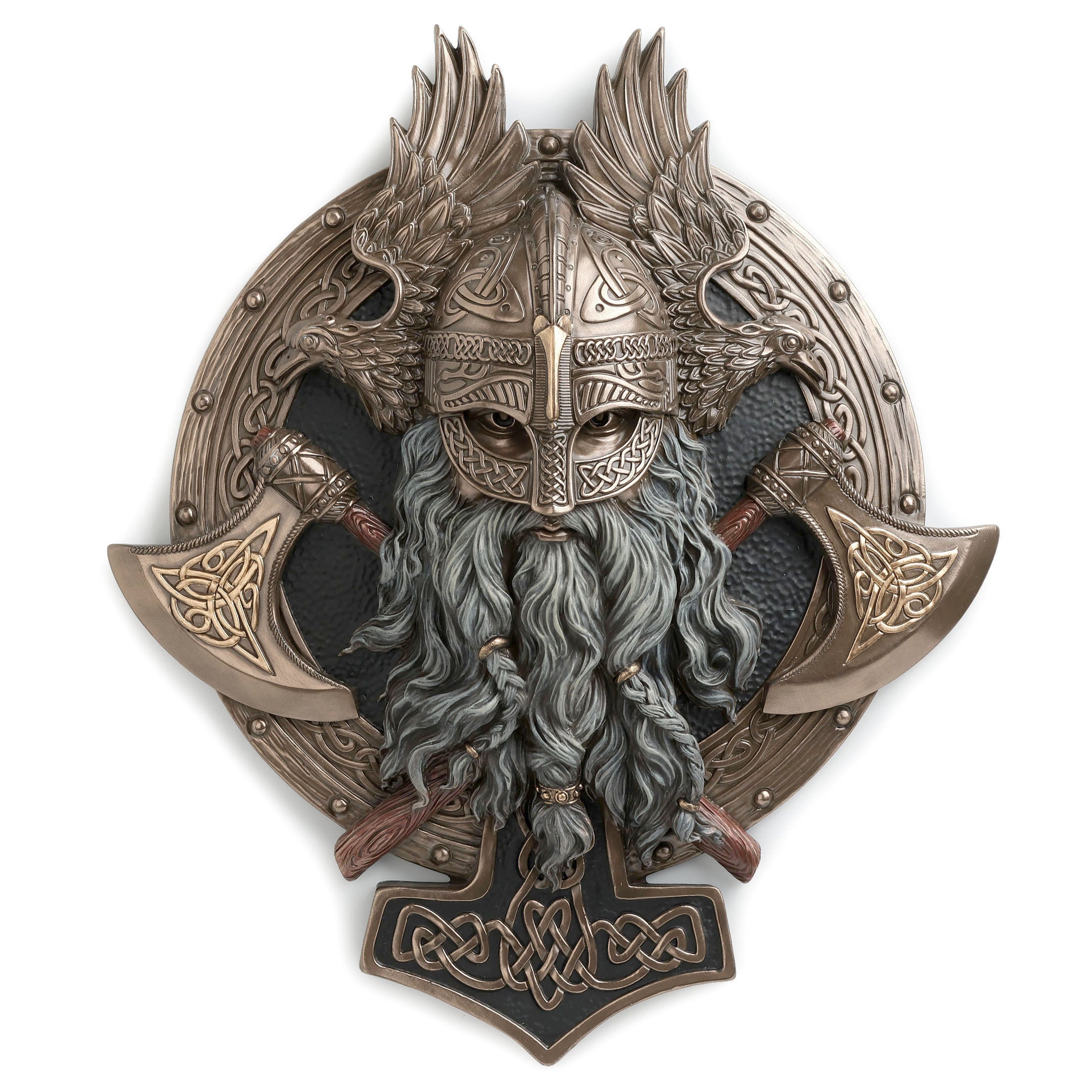 Viking Berserker Twin Axe Valhalla Wall Plaque
