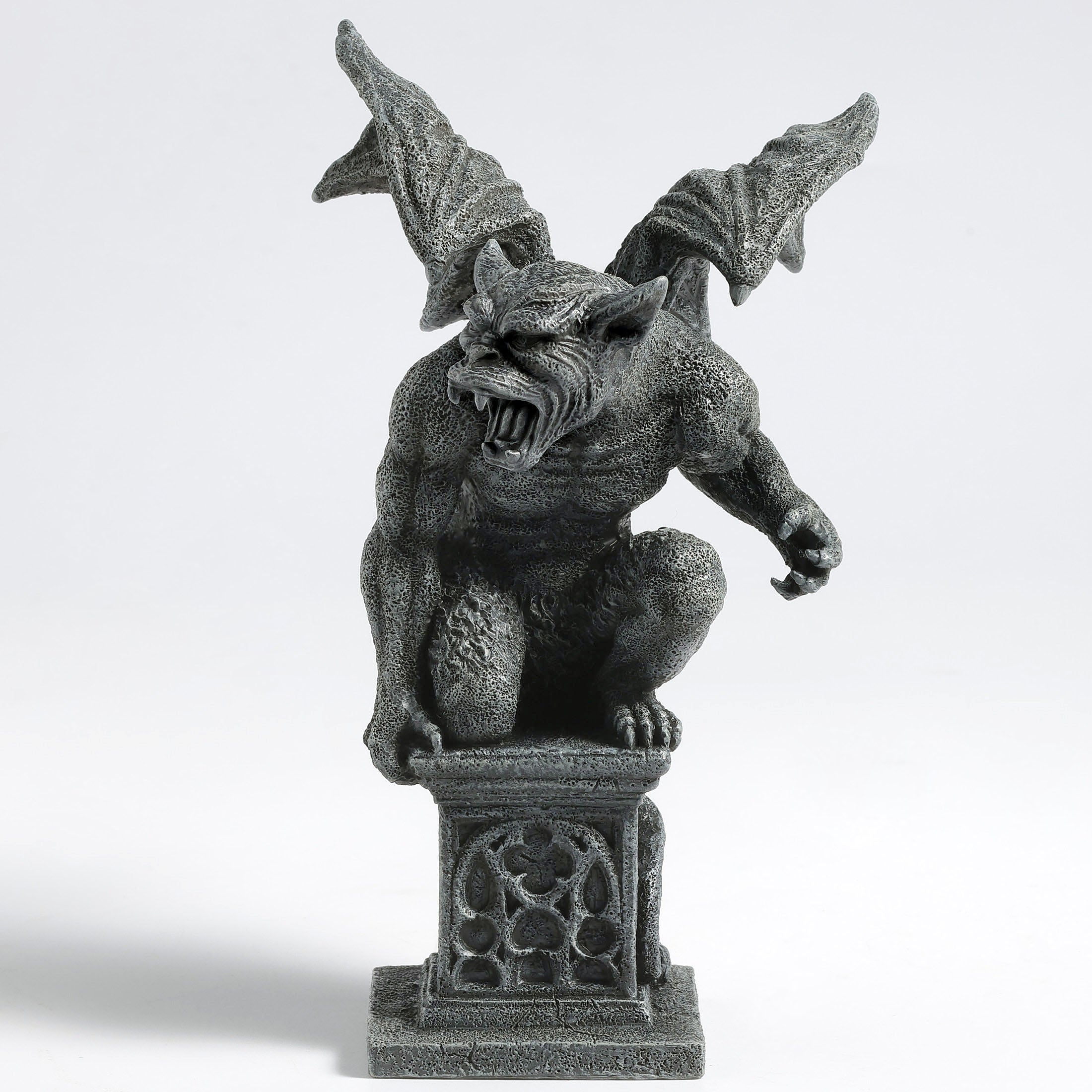 Winged Gargoyle Kneeling On One Knee