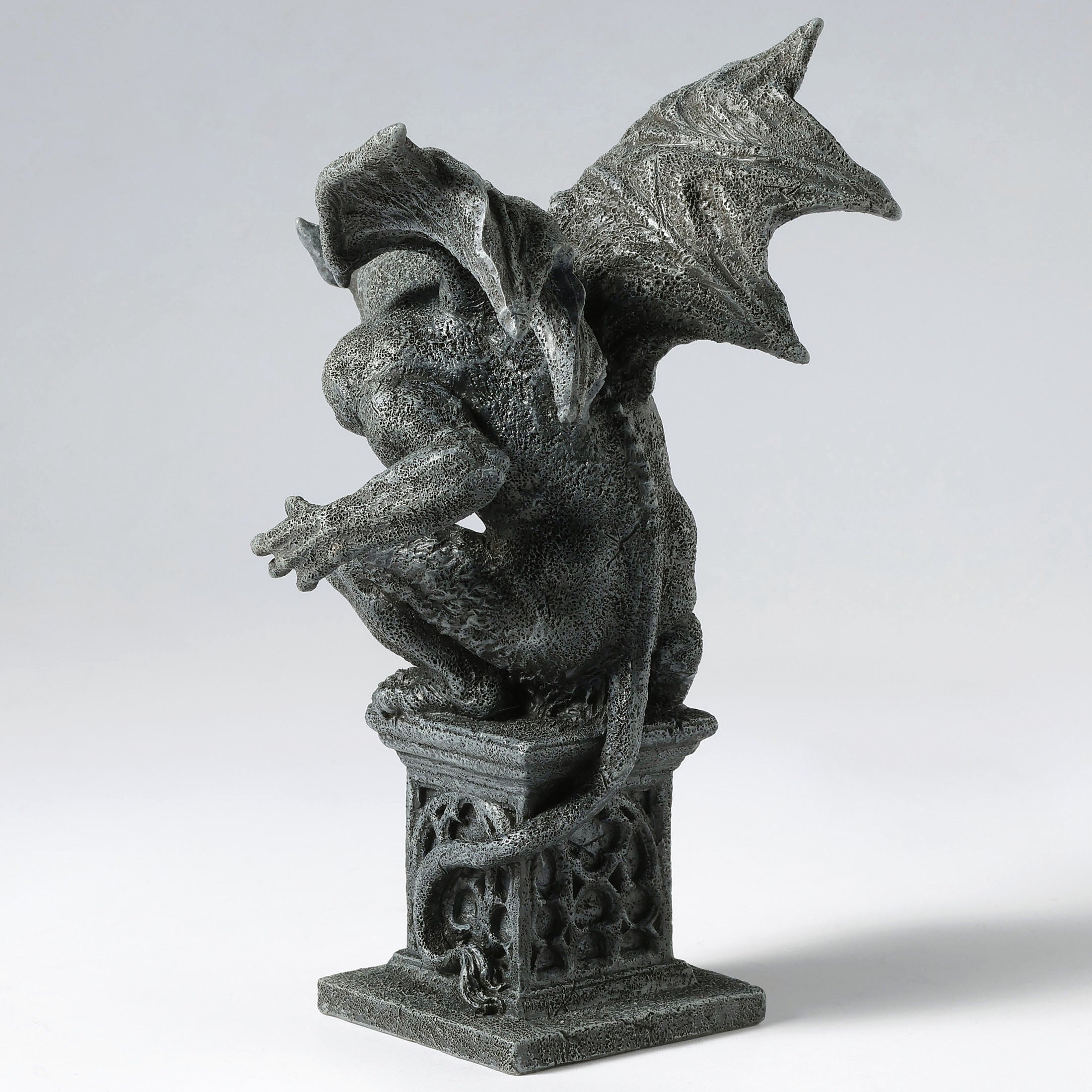 Winged Gargoyle Kneeling On One Knee