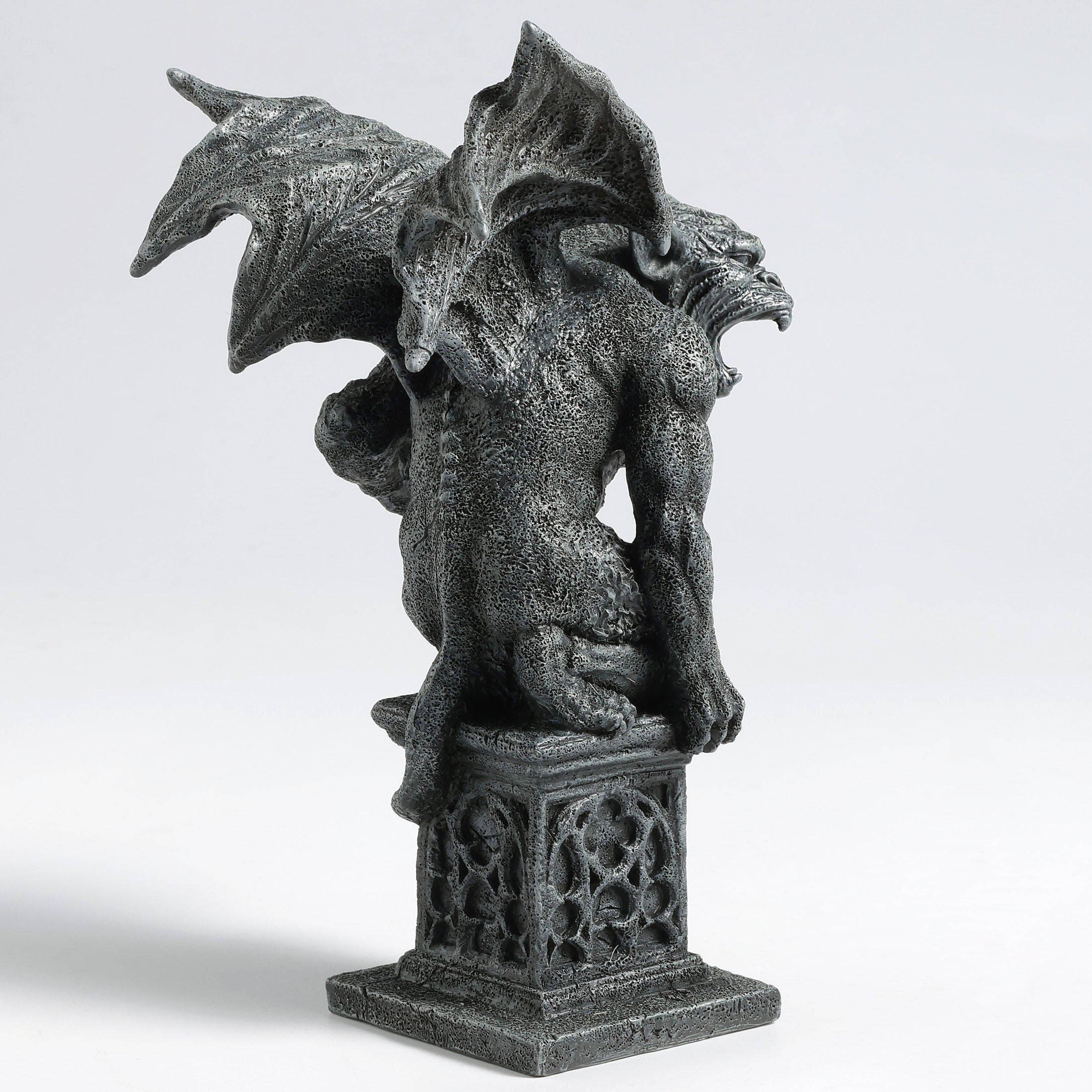 Winged Gargoyle Kneeling On One Knee