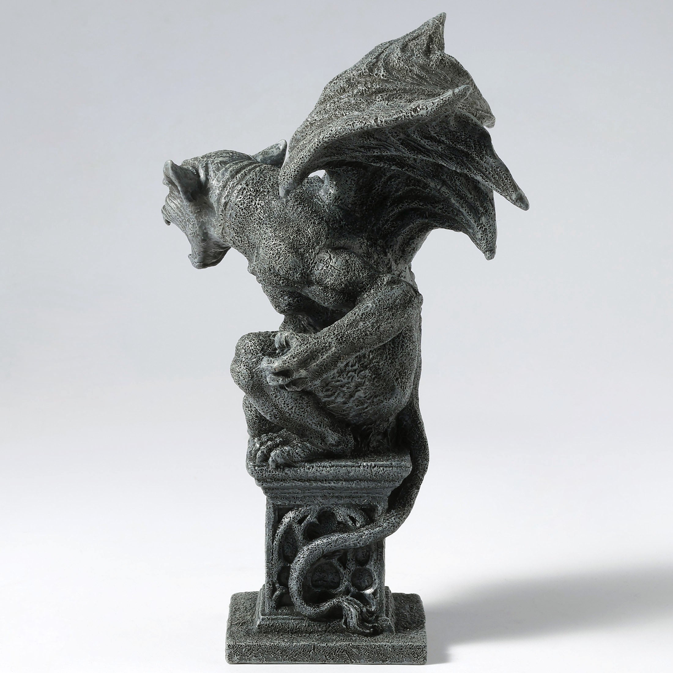 Winged Gargoyle Kneeling On One Knee
