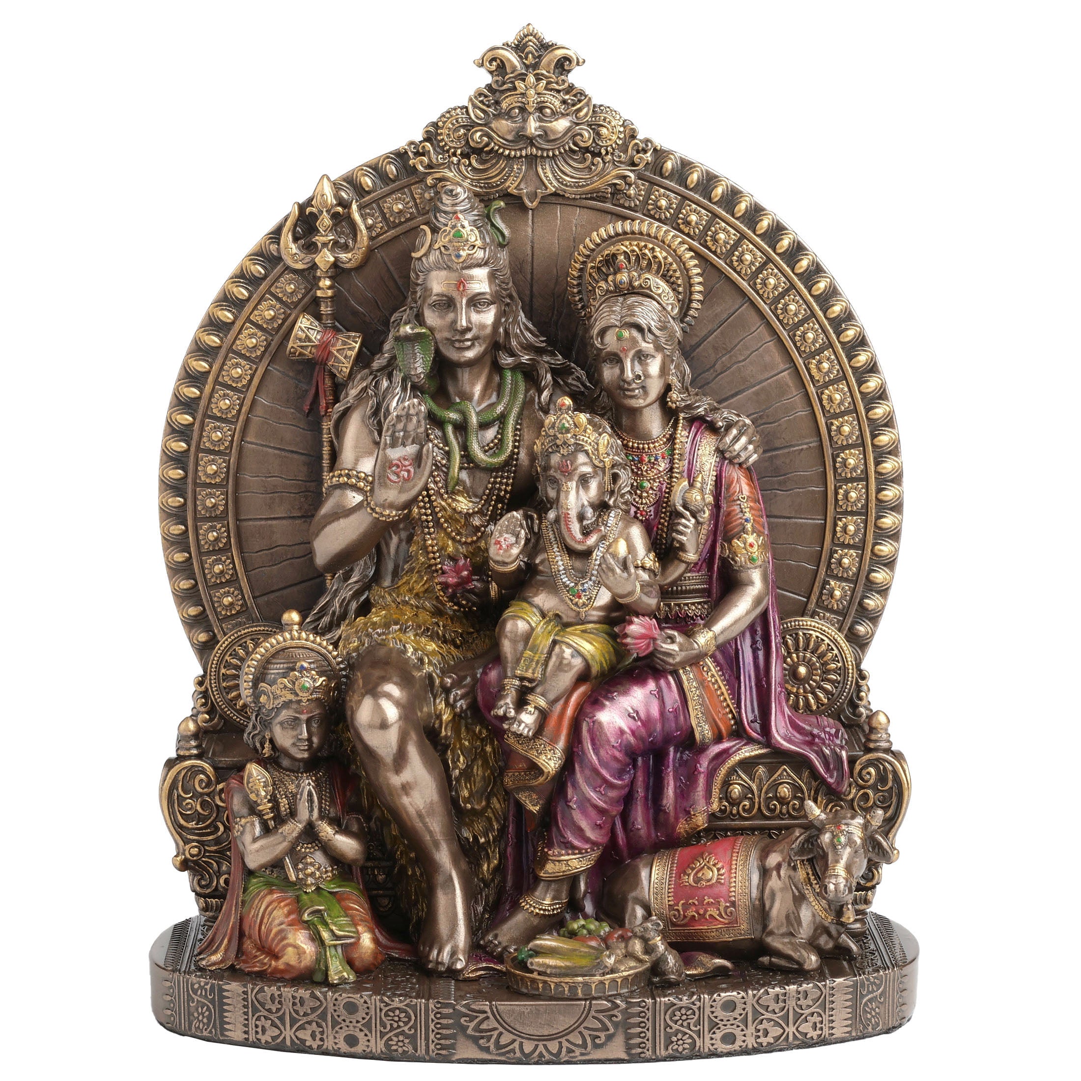 Lord Shiva With Family Parvati Ganesha And Kartikeya