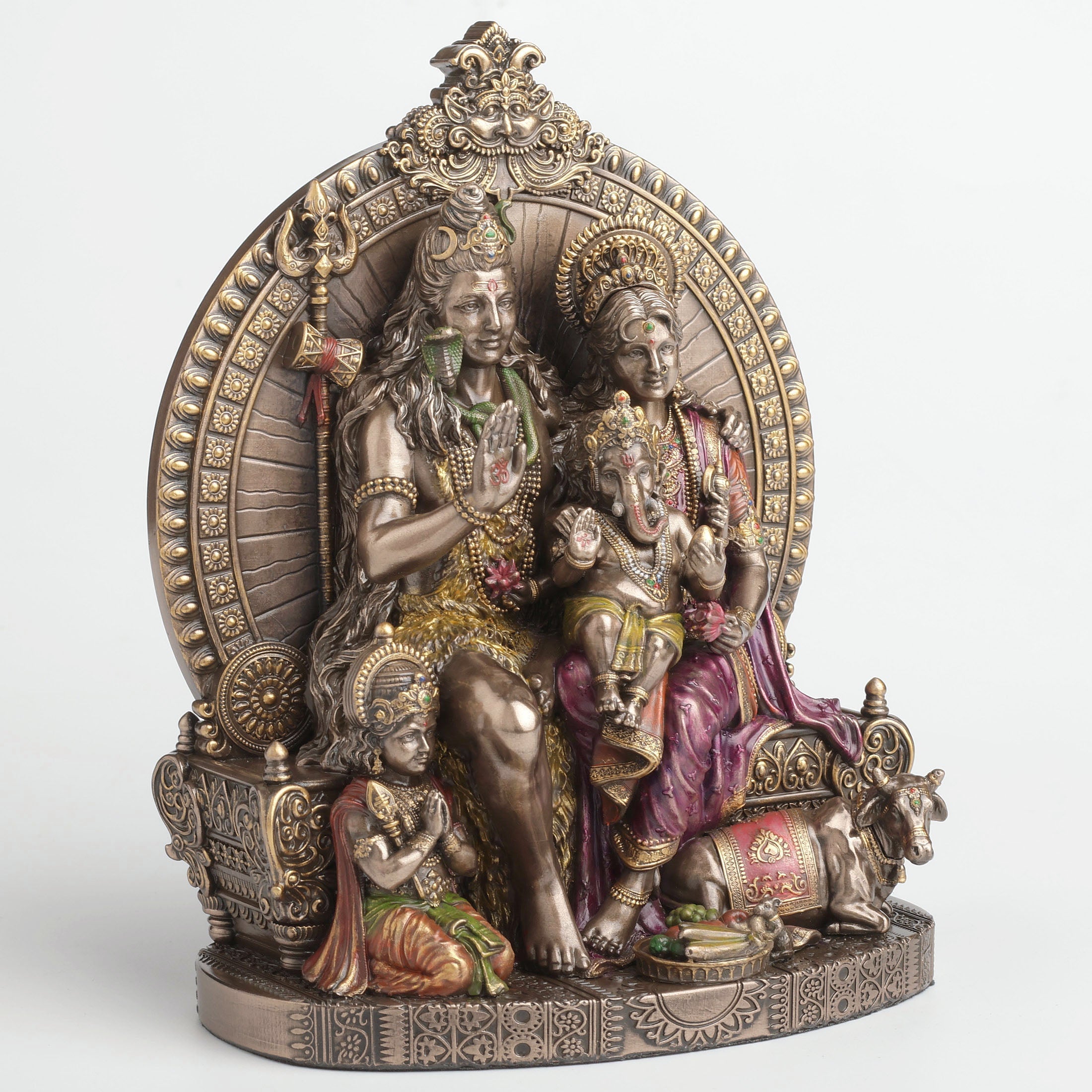 Lord Shiva With Family Parvati Ganesha And Kartikeya