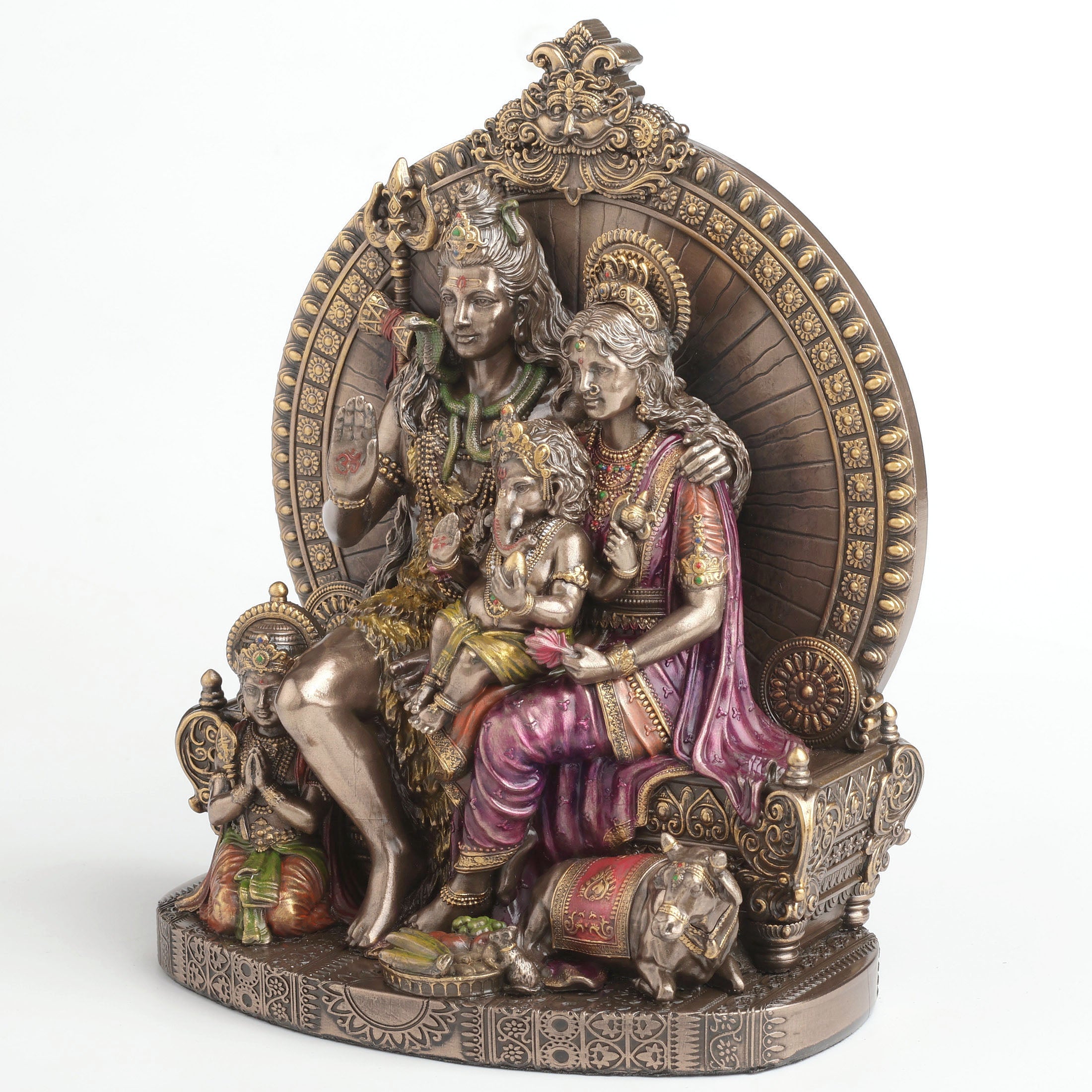 Lord Shiva With Family Parvati Ganesha And Kartikeya