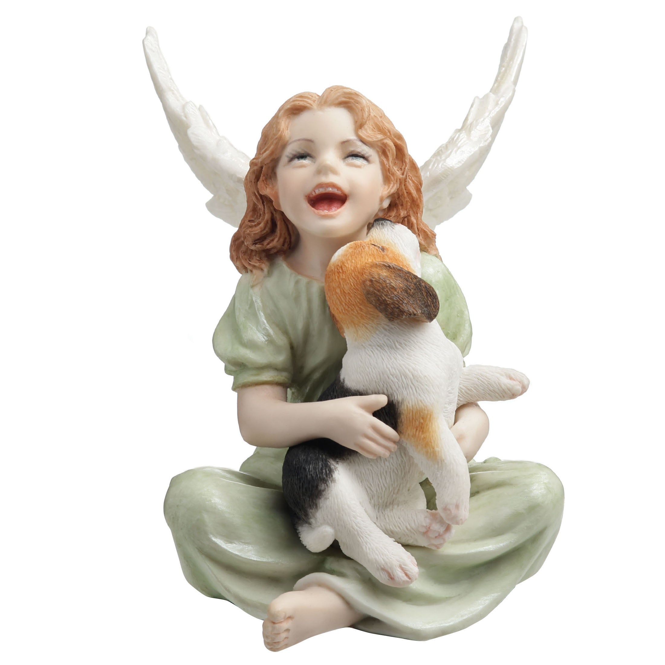 Angelic Little Girl and Beagle Pup Heavenly Companions