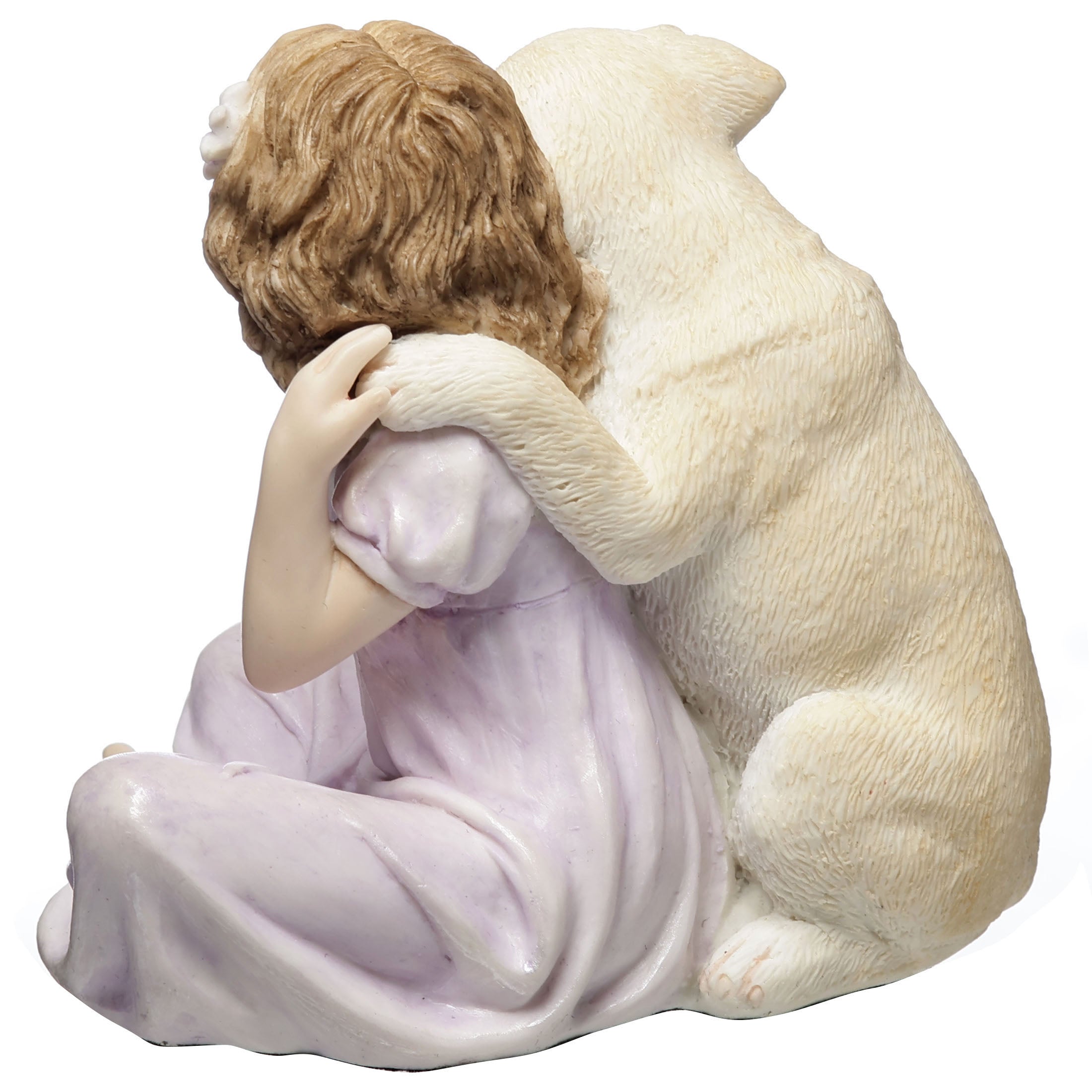 Little Girl and Lab Pup Soft And Serene