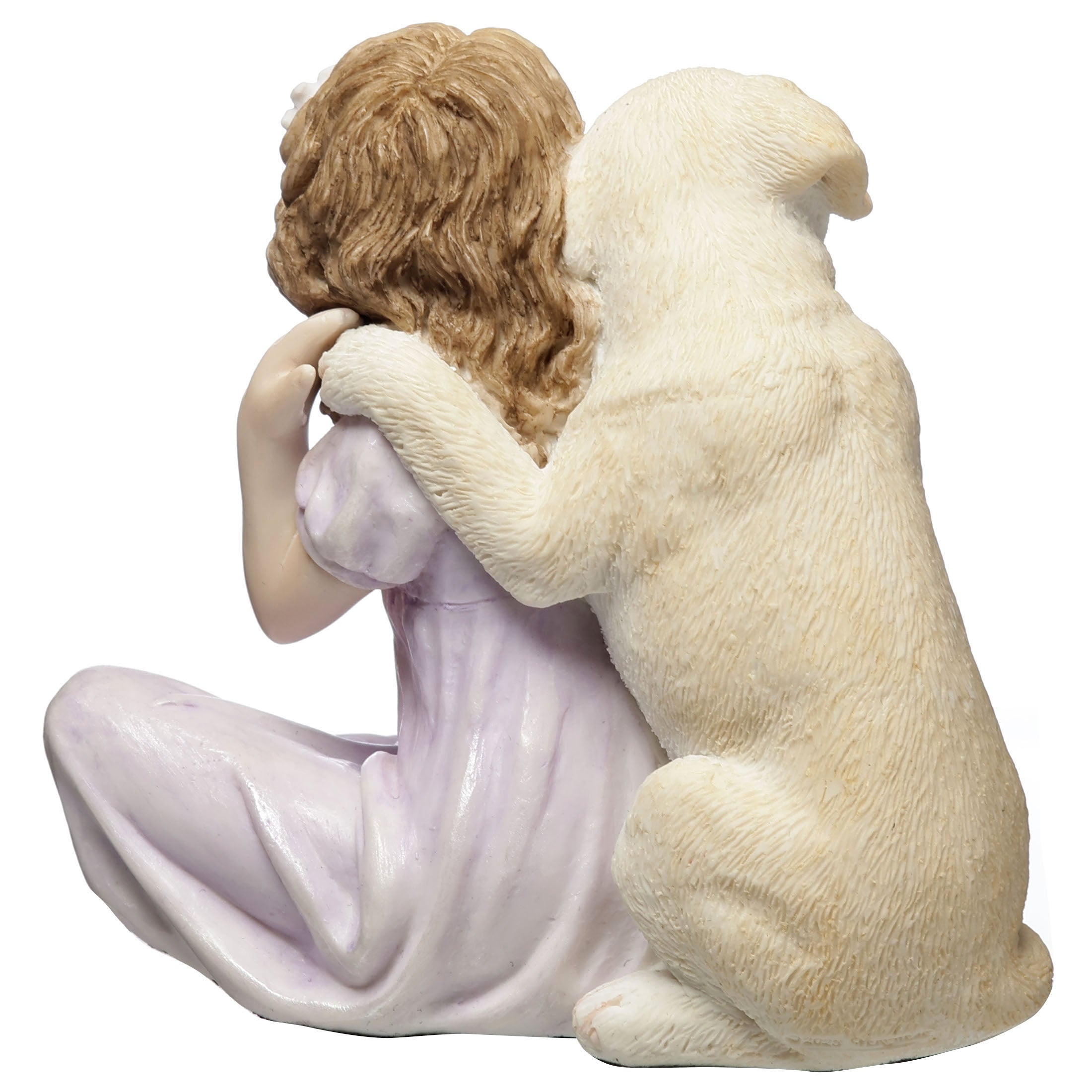 Little Girl and Lab Pup Soft And Serene