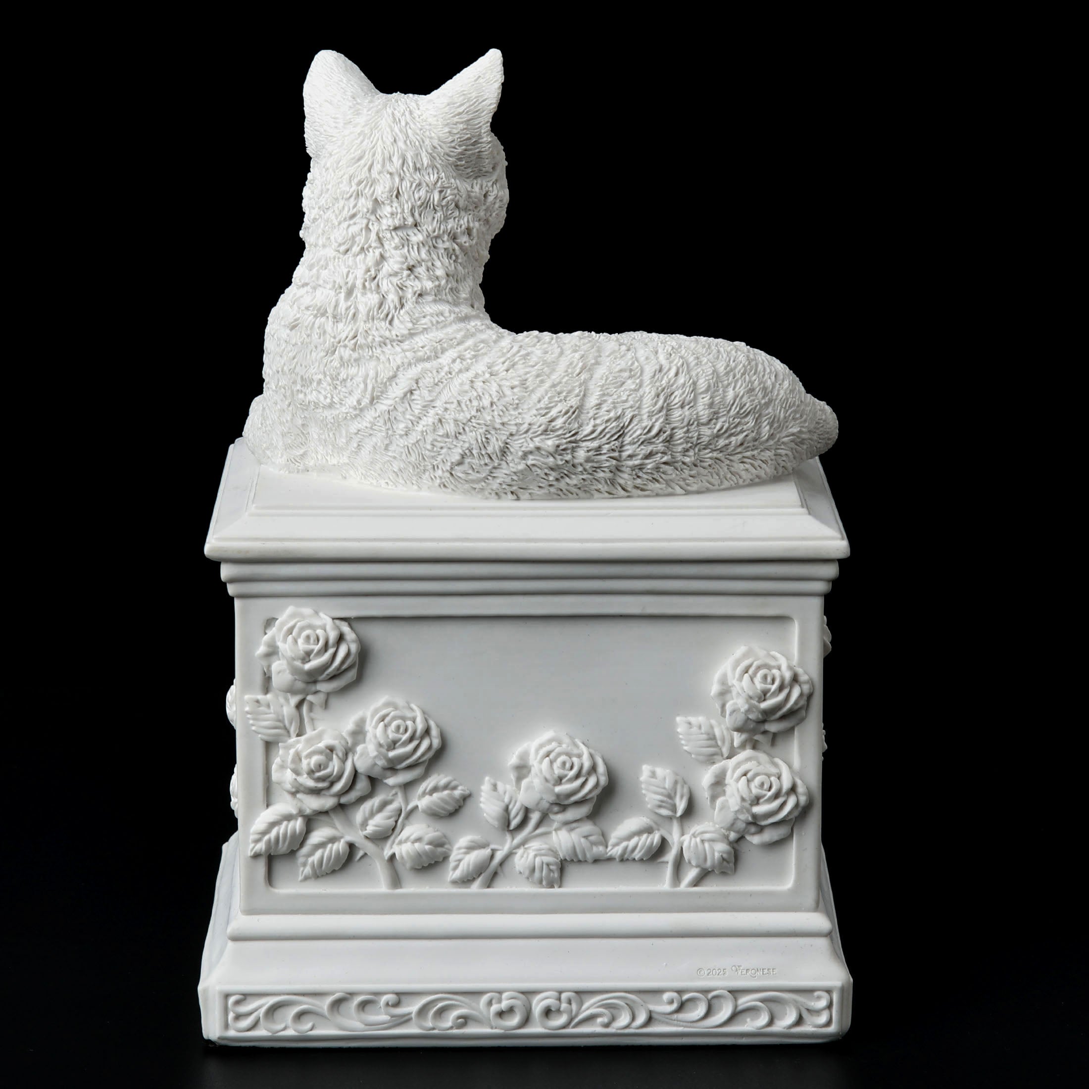 Lying Cat Rose Heart Memorial Urn 1000 ml